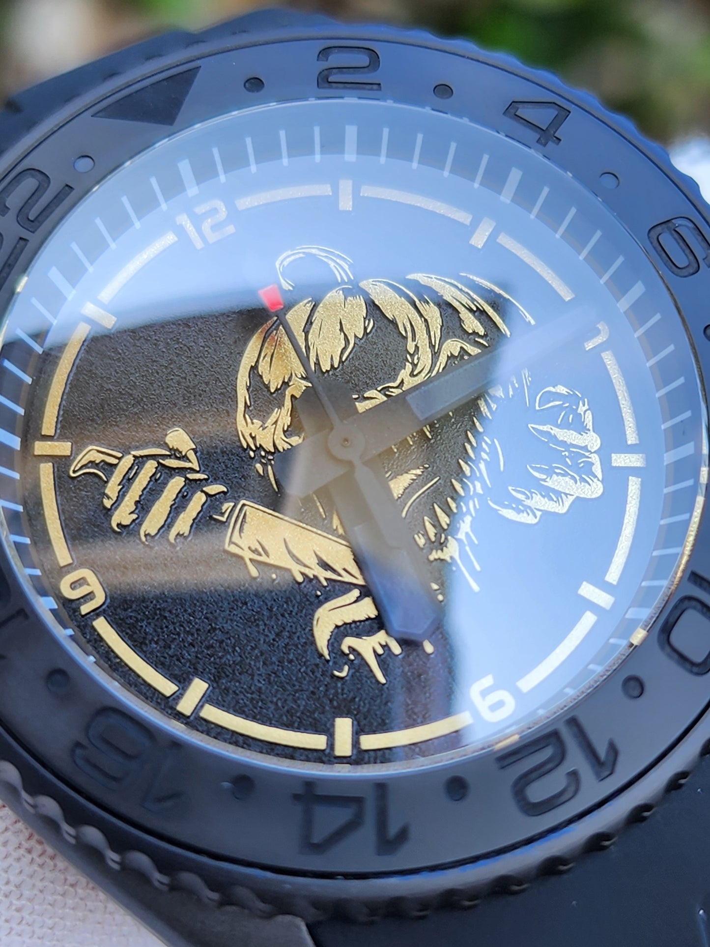 CUSTOM Mod4Thai (Pumpkin) Custom Artwork Black and Gold Dial NEW