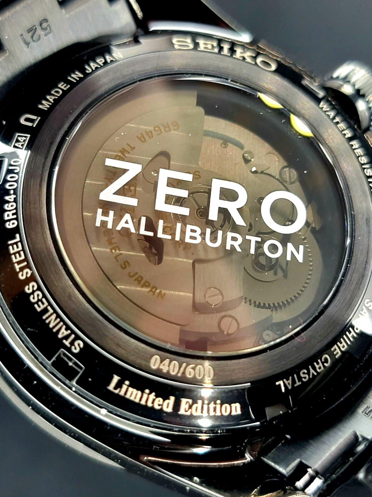Seiko Presage Sharp Edged Series Zero Halliburton Limited Edition automatic GMT watch (ref. SPB271J1). #40/600