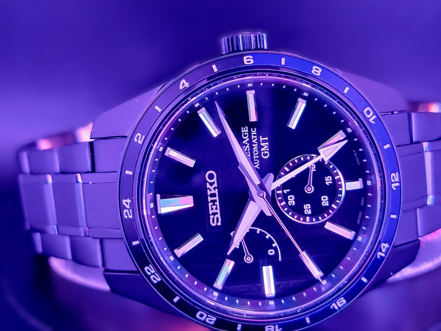 Seiko Presage Sharp Edged Series Zero Halliburton Limited Edition automatic GMT watch (ref. SPB271J1). #40/600