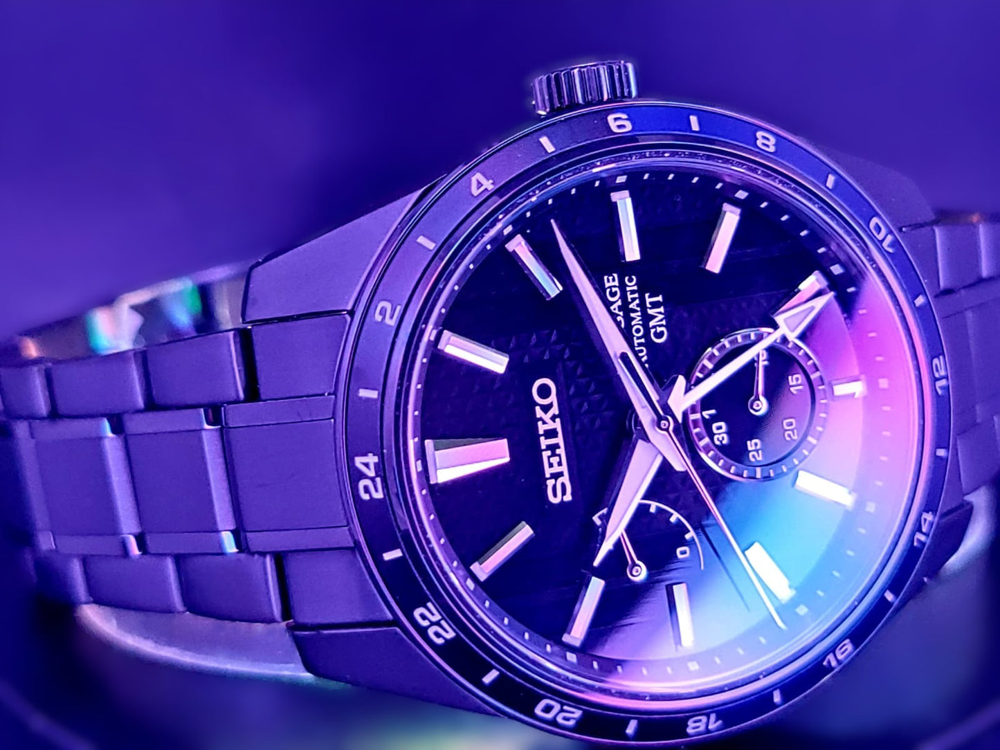 Seiko Presage Sharp Edged Series Zero Halliburton Limited Edition automatic GMT watch (ref. SPB271J1). #40/600