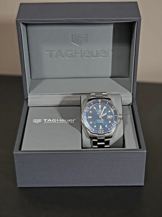 **SPECIAL** TAG Heuer Aquaracer Calibre 5 Automatic Blue Men's 41mm Watch - WAN2111.BA0822