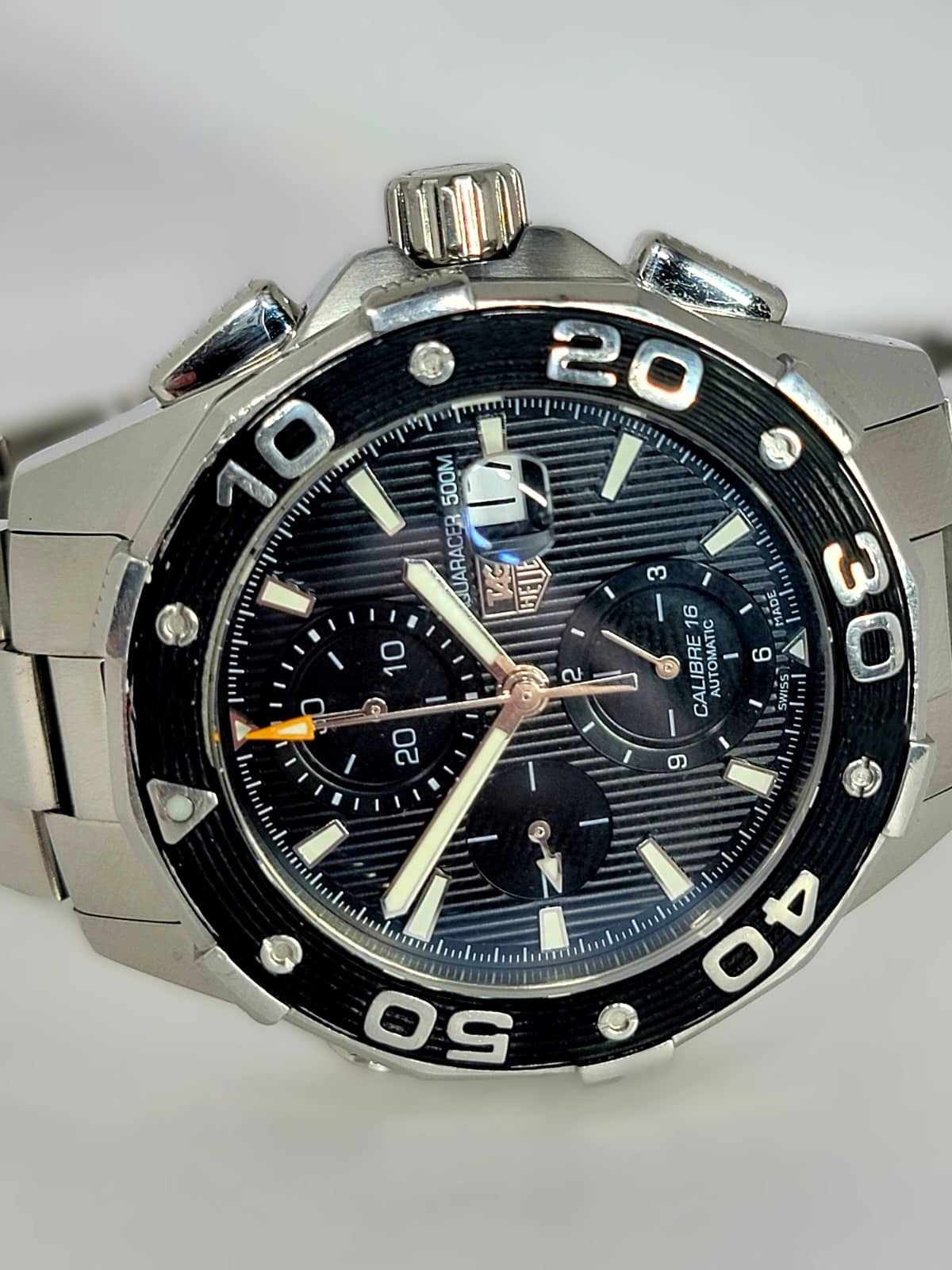 Tag Heuer Aquaracer CAJ2110 Automatic Chronograph Dive Sport Wrist Watch w/Box