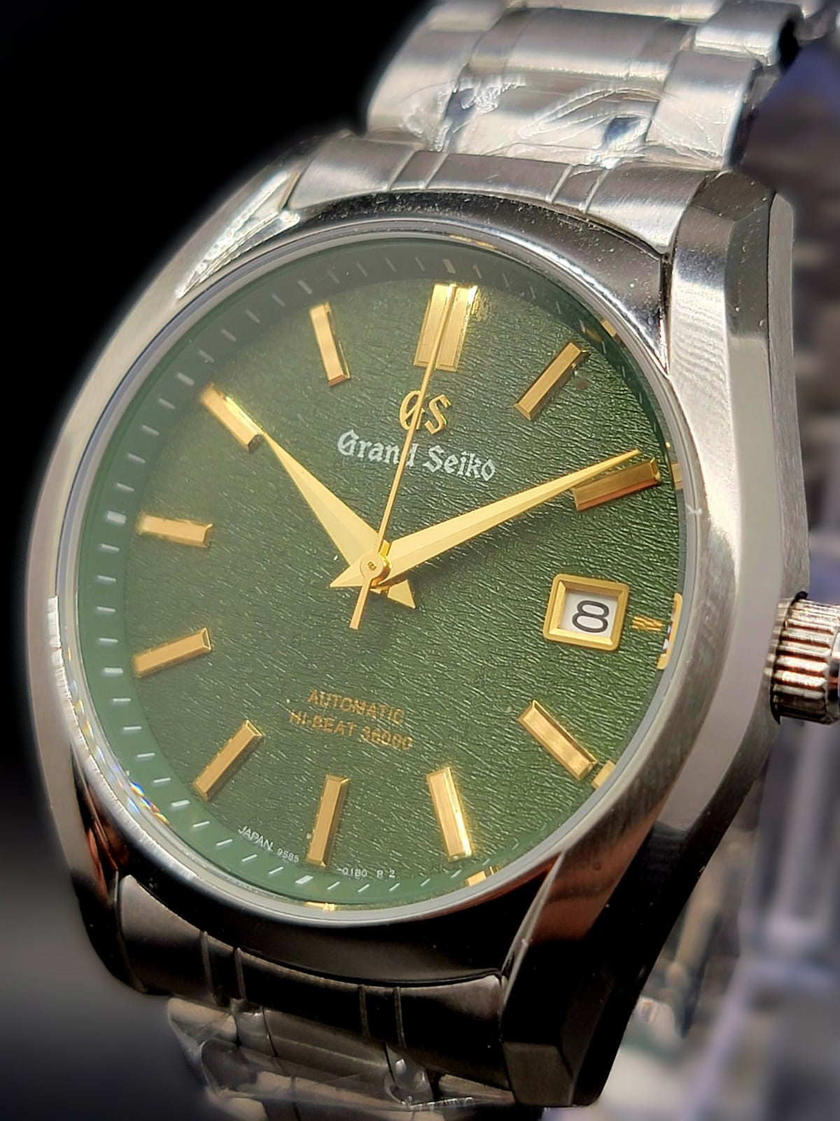 CUSTOM MOD (GRAND SEIKO HERITAGE ) GREEN AUTOMATIC NH35A MOVEMENT W/ OPEN BACK NEW