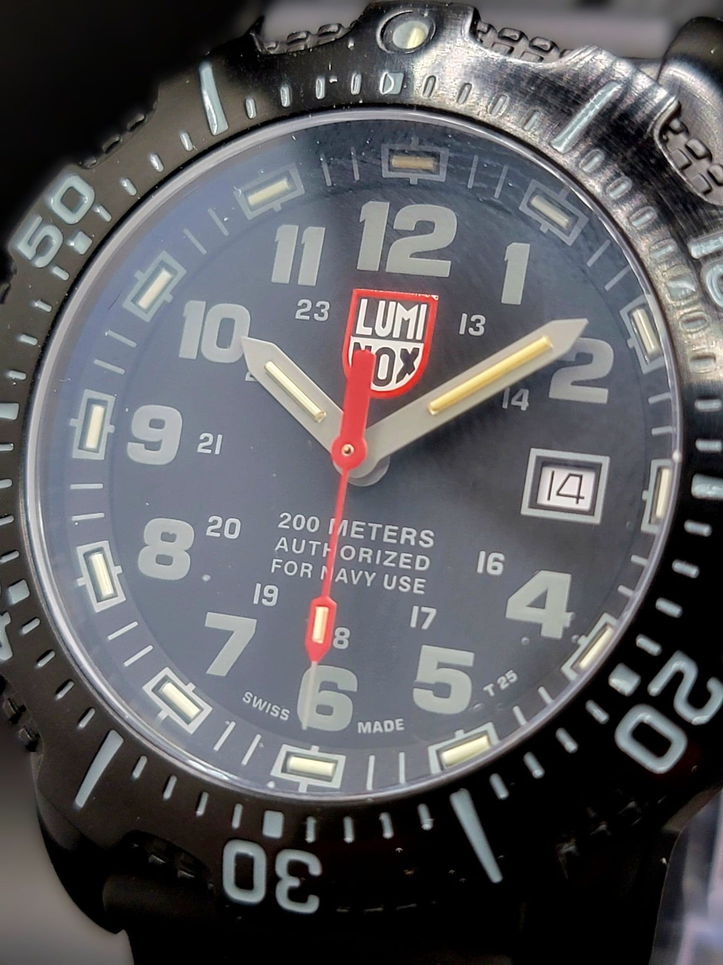 Luminox Navy Seal ANU 45mm Steel Black Dial Quartz Mens Watch XS.4221.NV.F