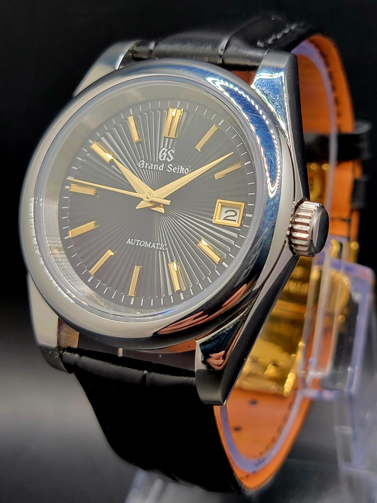 CUSTOM MOD (GRAND SEIKO HERITAGE) BLACK AND GOLD STARBUST DIAL AUTO NH35A MOVEMENT NEW (Copy)