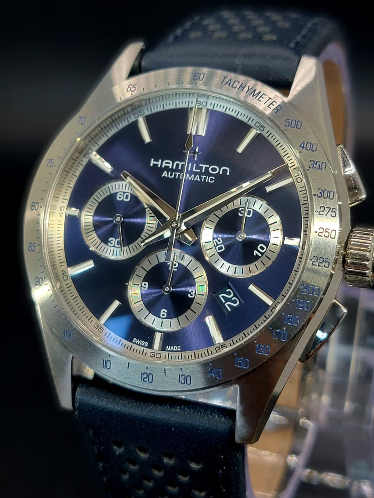 Hamilton Jazzmaster Performer Auto Chrono Blue Dial Watch, 42mm