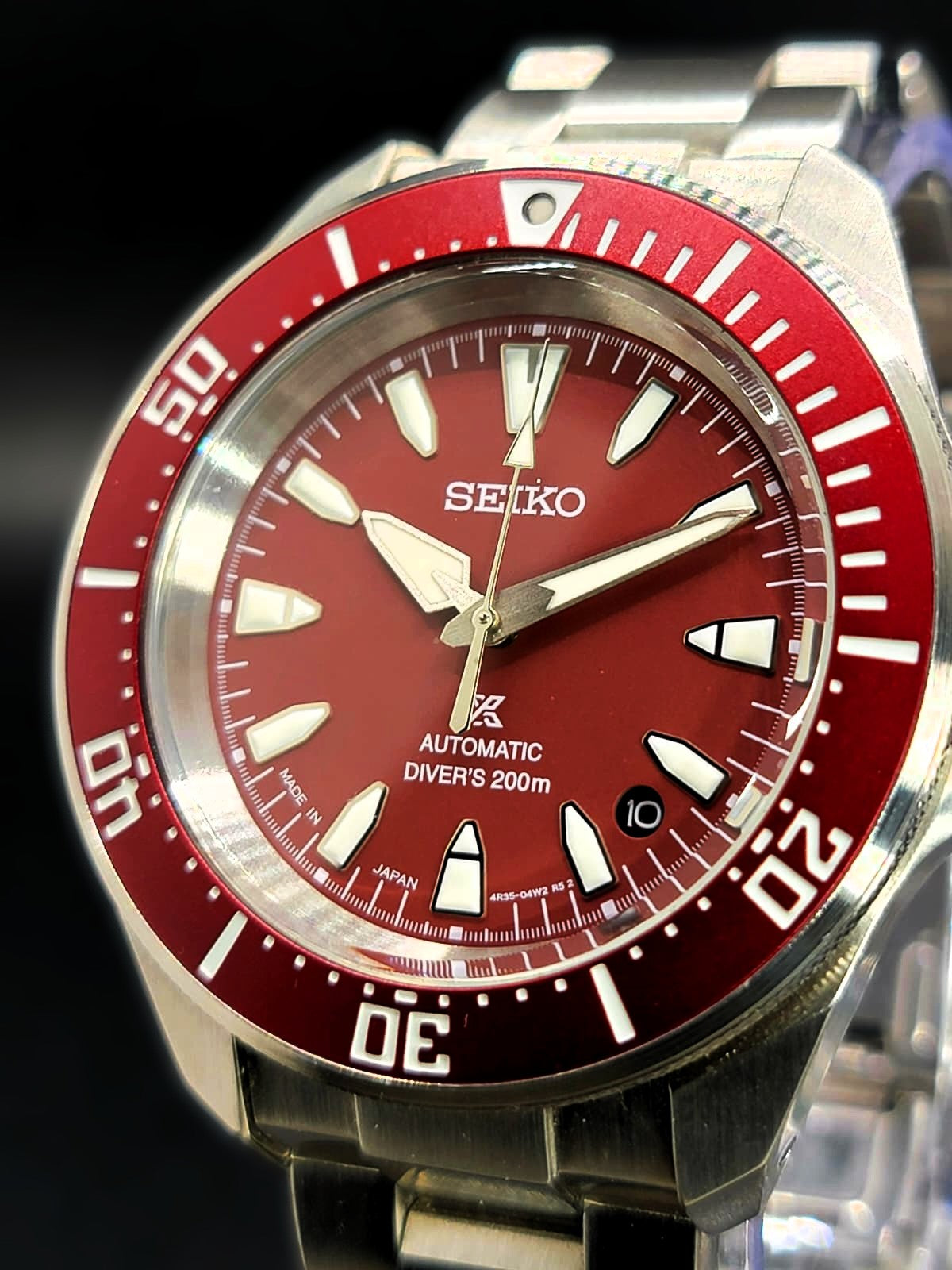Seiko Samurai Prospex Automatic Diver Watch Red, 41.7mm, SRPL11