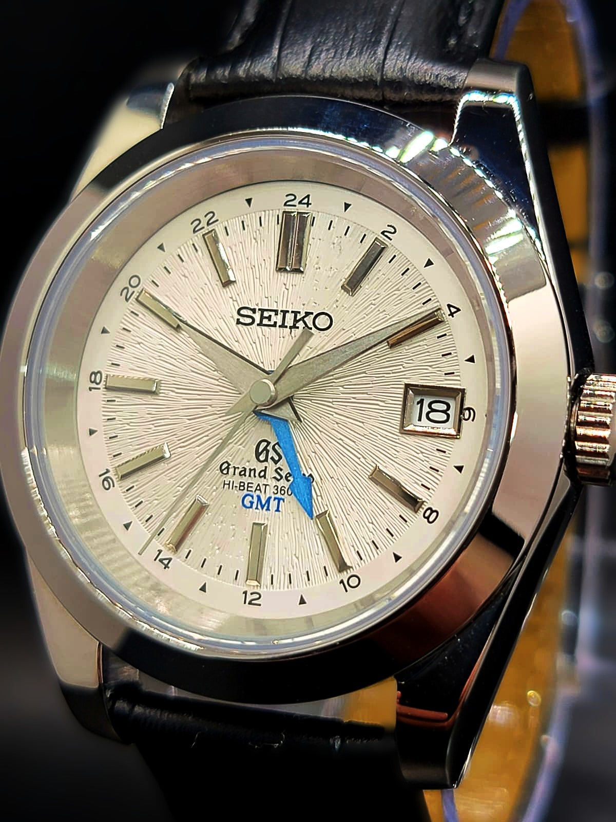 CUSTOM MOD Seiko Grand Seiko Heritage White Textured GMT