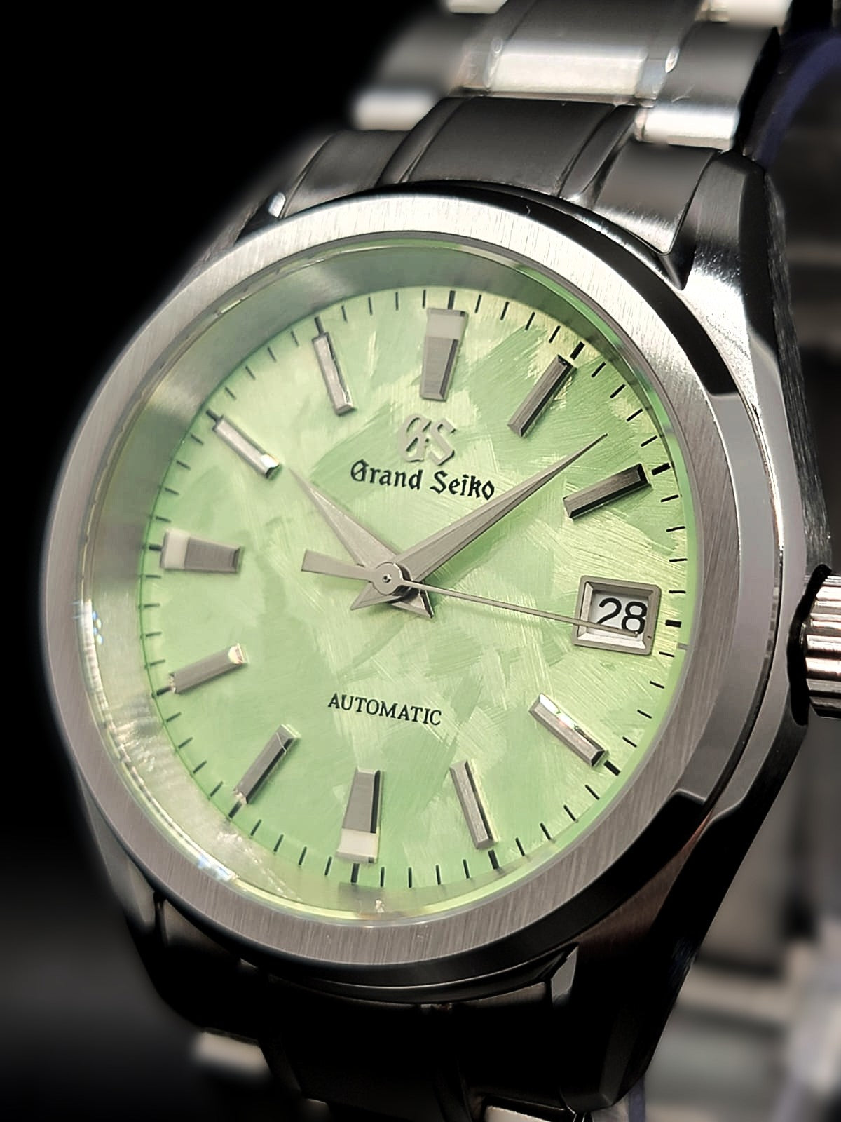 **LIMITED RUN** CUSTOM MOD GRAND SEIKO SHUNBUN - SPRING GREEN 38MM NH35 AUTO EXHIBITION CASEBACK **IN STOCK, SERIOUS INQUIRIES ONLY PLEASE!**