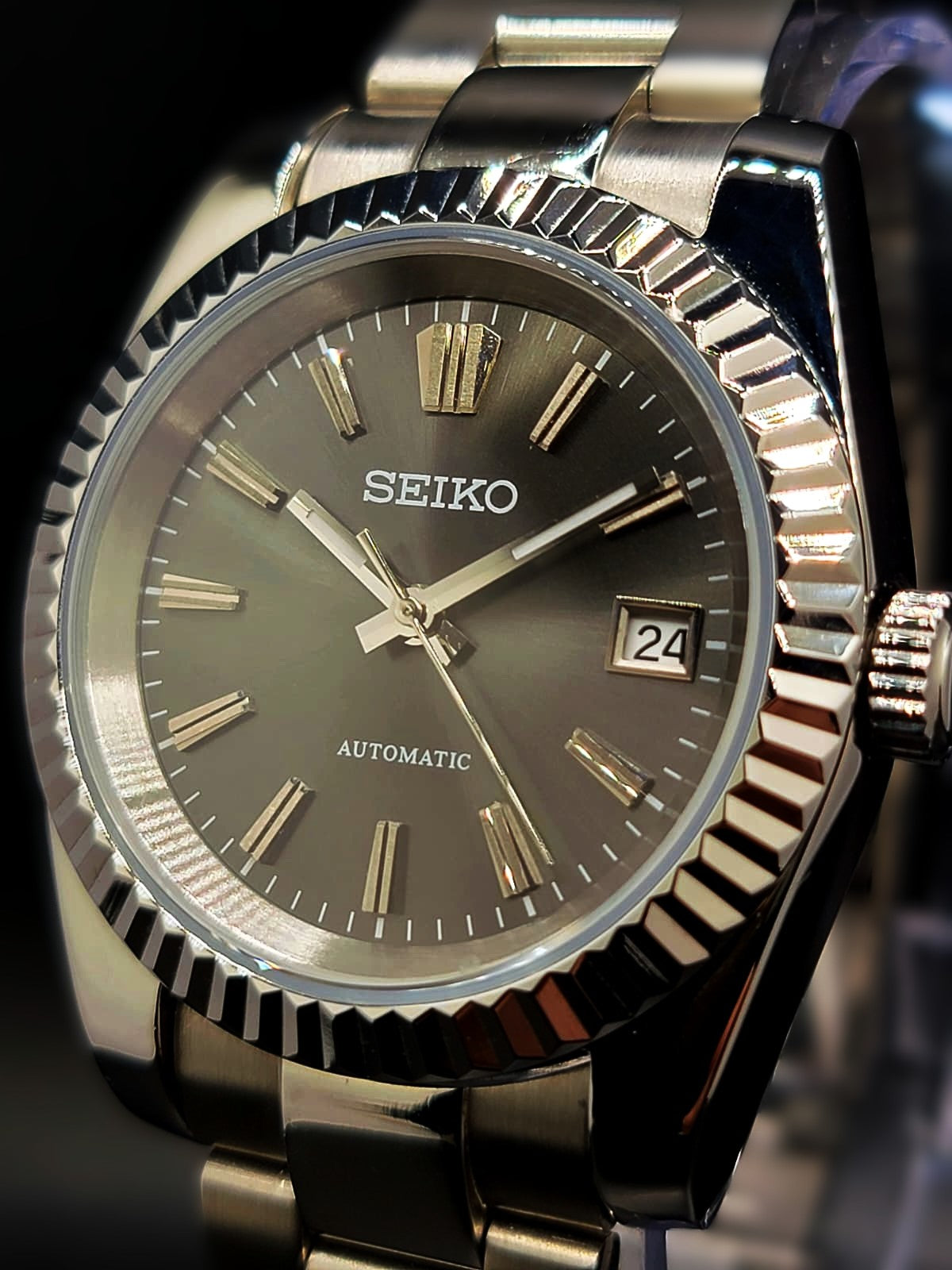CUSTOM SEIKO MOD 100 SHADES OF GREY AUTOMATIC