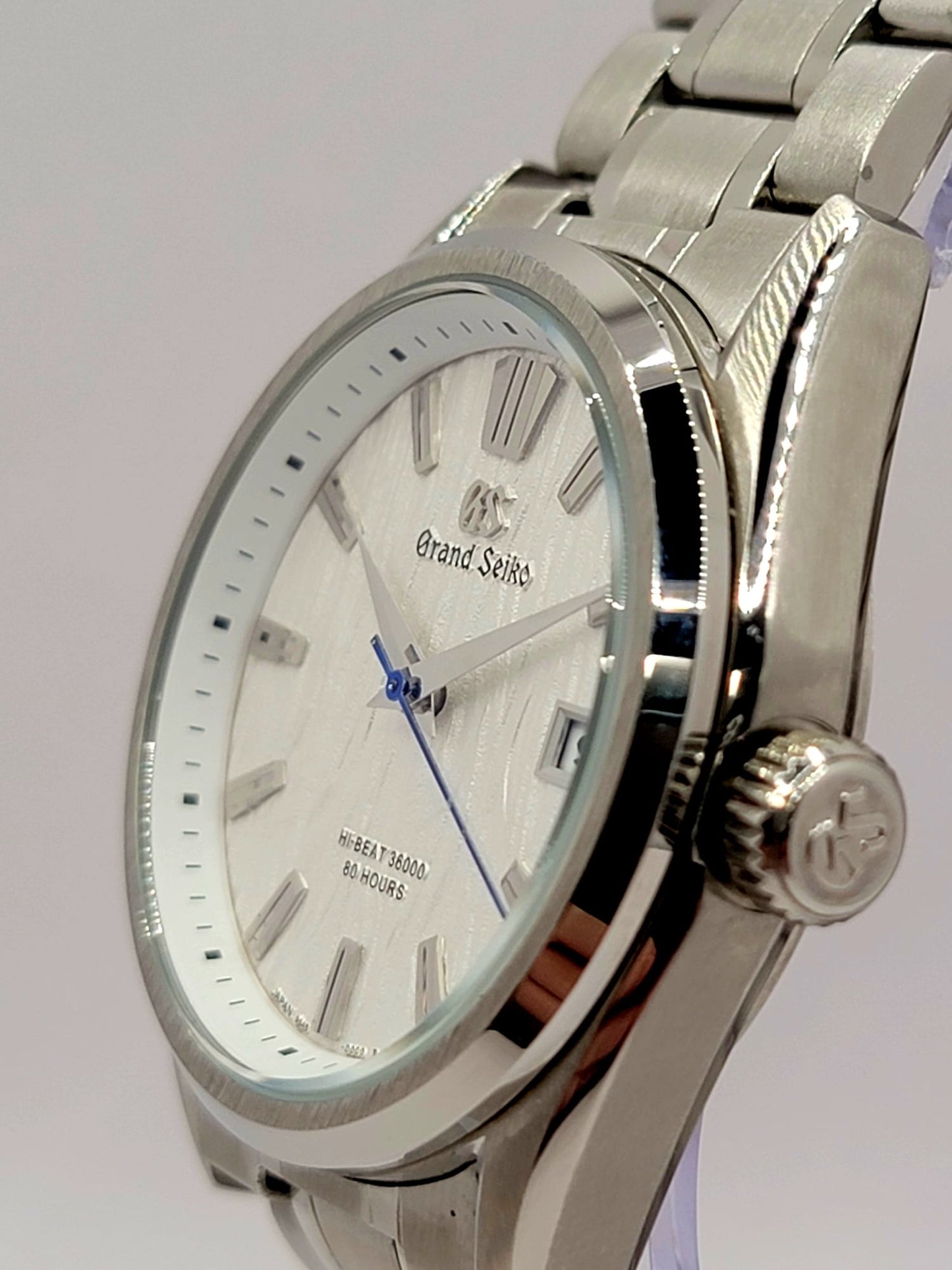 CUSTOM MOD (GRAND SEIKO HERITAGE ) WHITE TEXTURED DIAL AUTOMATIC NH35A MOVEMENT W/ OPEN BACK NEW