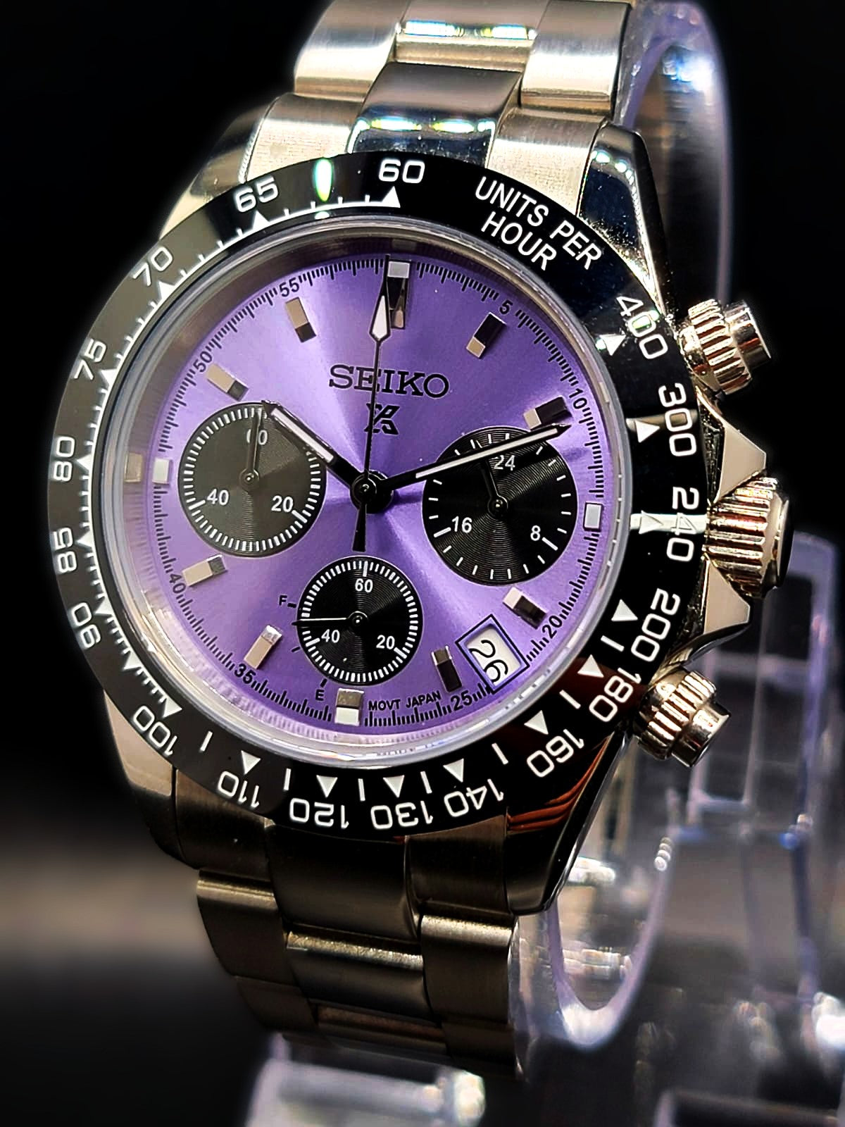 SEIKO MOD Prospex Speedtimer Chronograph - PURPLE FACE FOR TOKYO 25 L.E.