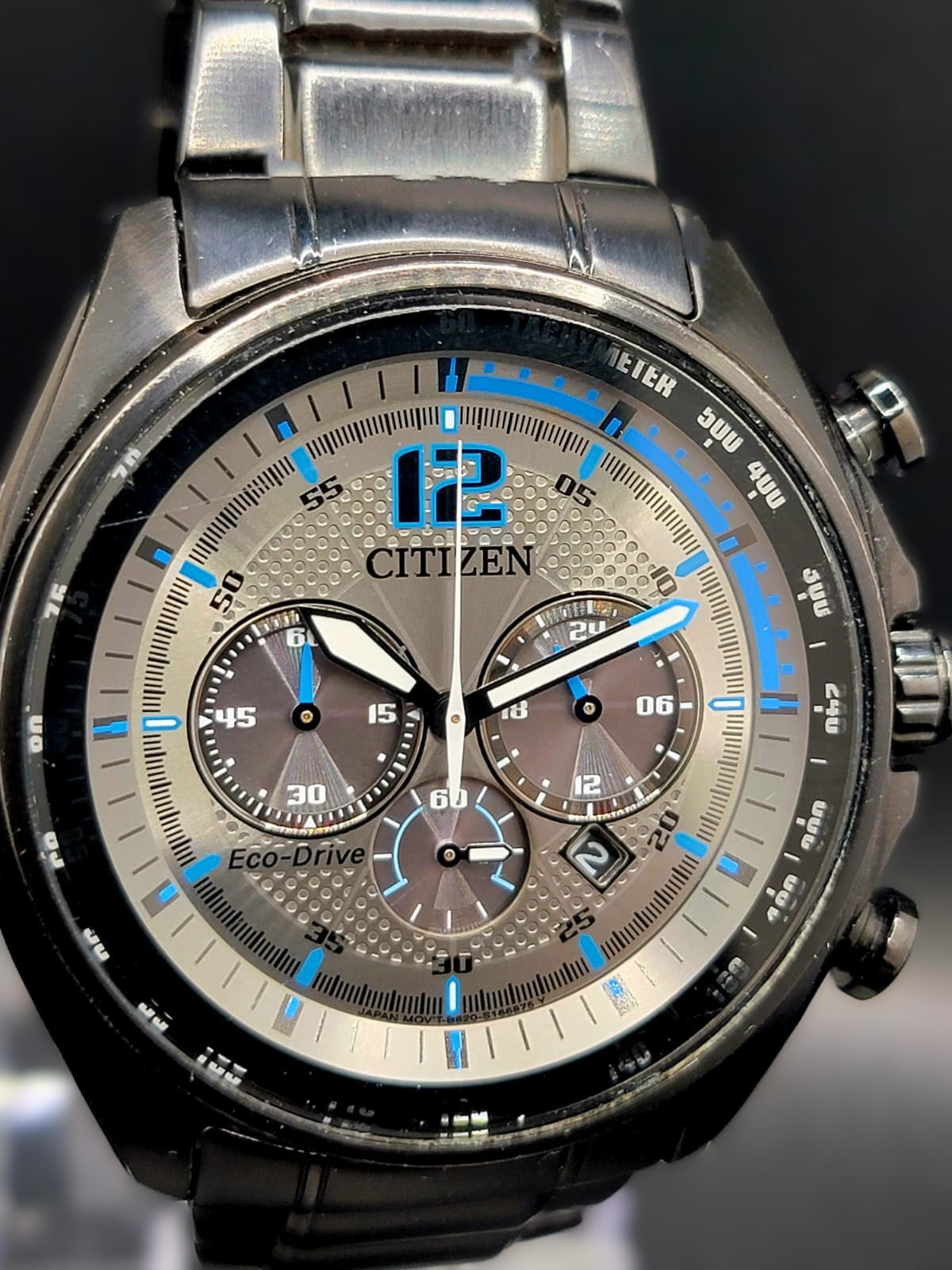 Citizen B620-S105854 Eco-DRIVE Mens Black/Blue Solar Watch