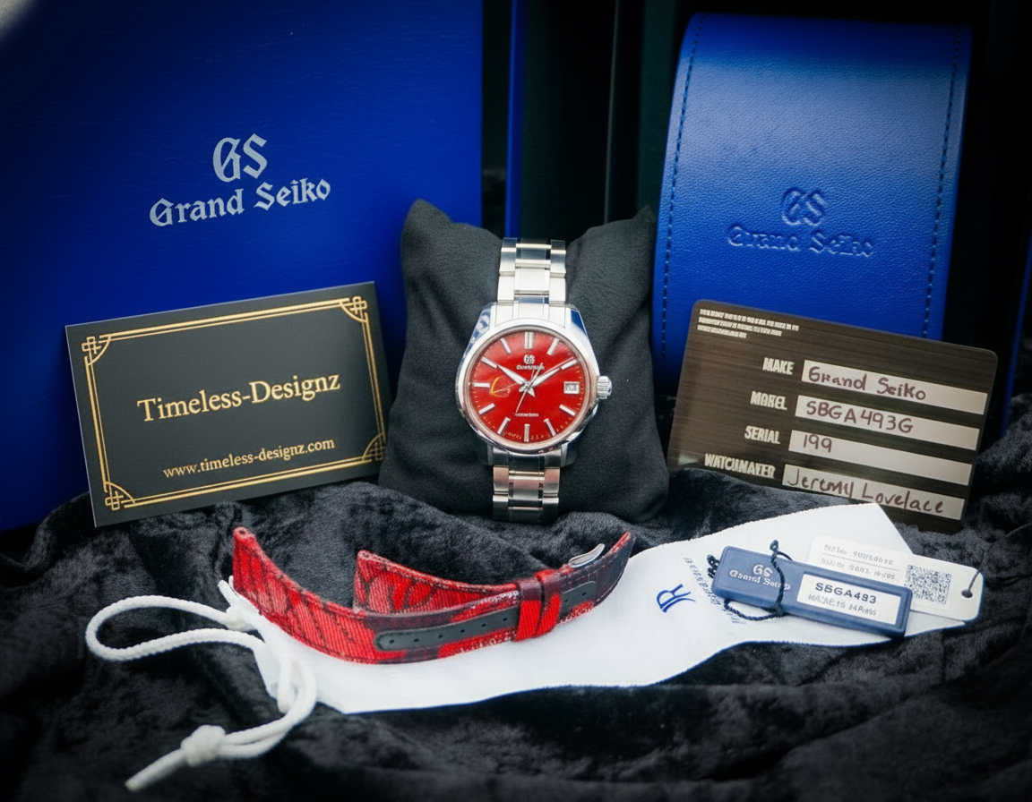 Grand Seiko Heritage Collection Spring Drive Heritage Collection Katana Red Complete BOX SET USA Limited Edition 199/500 Made World Wide