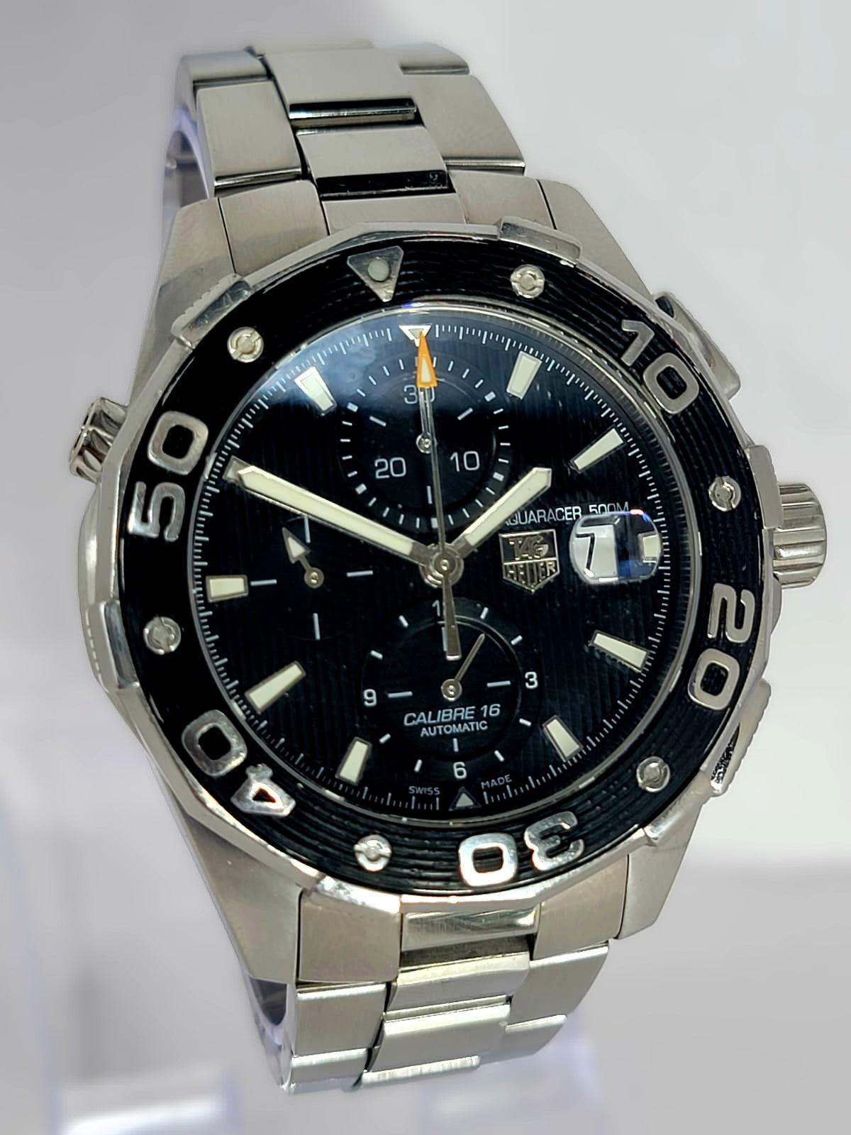 Tag Heuer Aquaracer CAJ2110 Automatic Chronograph Dive Sport Wrist Watch w/Box