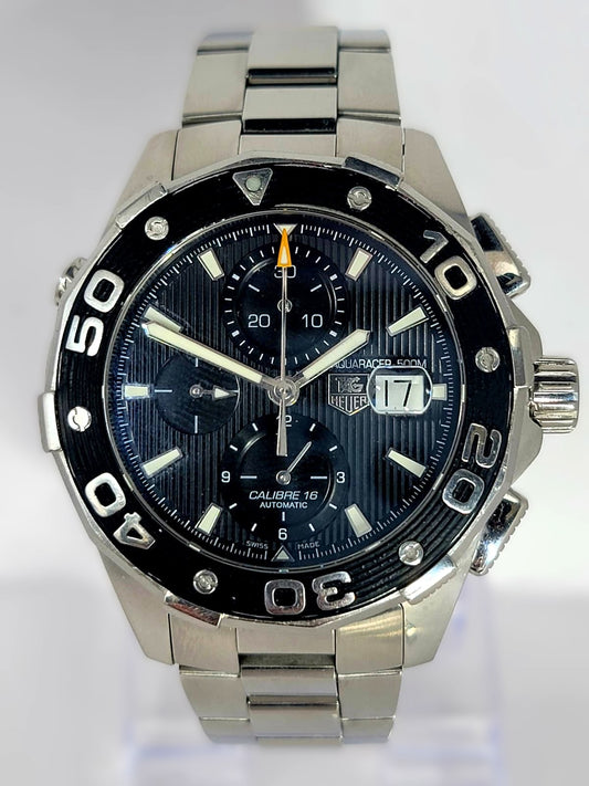Tag Heuer Aquaracer CAJ2110 Automatic Chronograph Dive Sport Wrist Watch w/Box