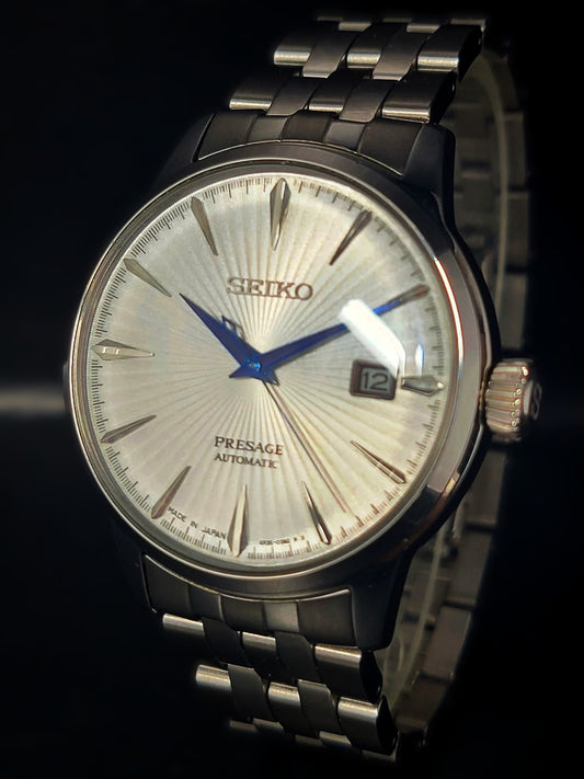 Seiko Presage Automatic Silver Dial Stainless Steel Men's Watch SRPB77