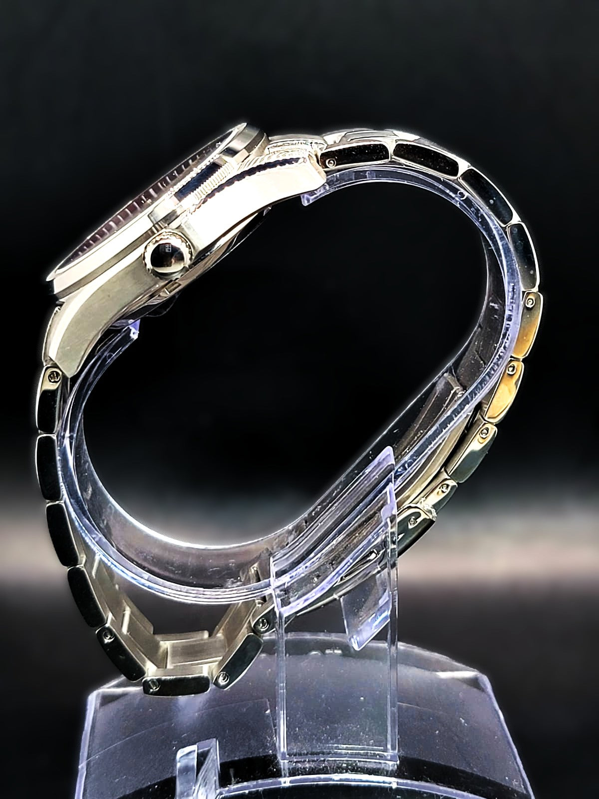 CUSTOM MOD GRAND SEIKO - HERITAGE - BURGUNDY AND GOLD - AUTOMATIC WATCH