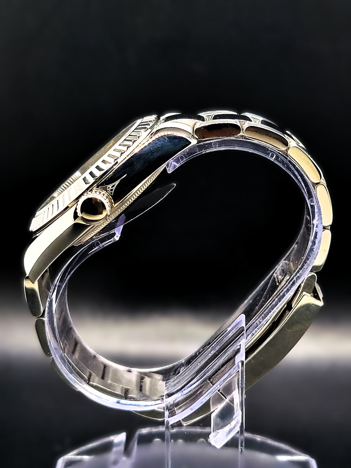 CUSTOM MOD GRAND SEIKO SILVER and GOLD BAMBOO AUTOMATIC NH35