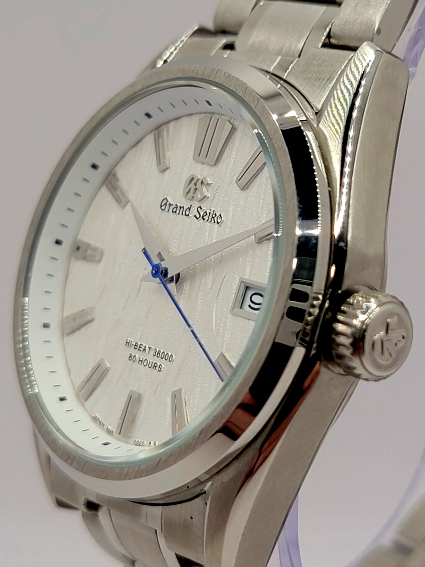 CUSTOM MOD (GRAND SEIKO HERITAGE ) WHITE TEXTURED DIAL AUTOMATIC NH35A MOVEMENT W/ OPEN BACK NEW