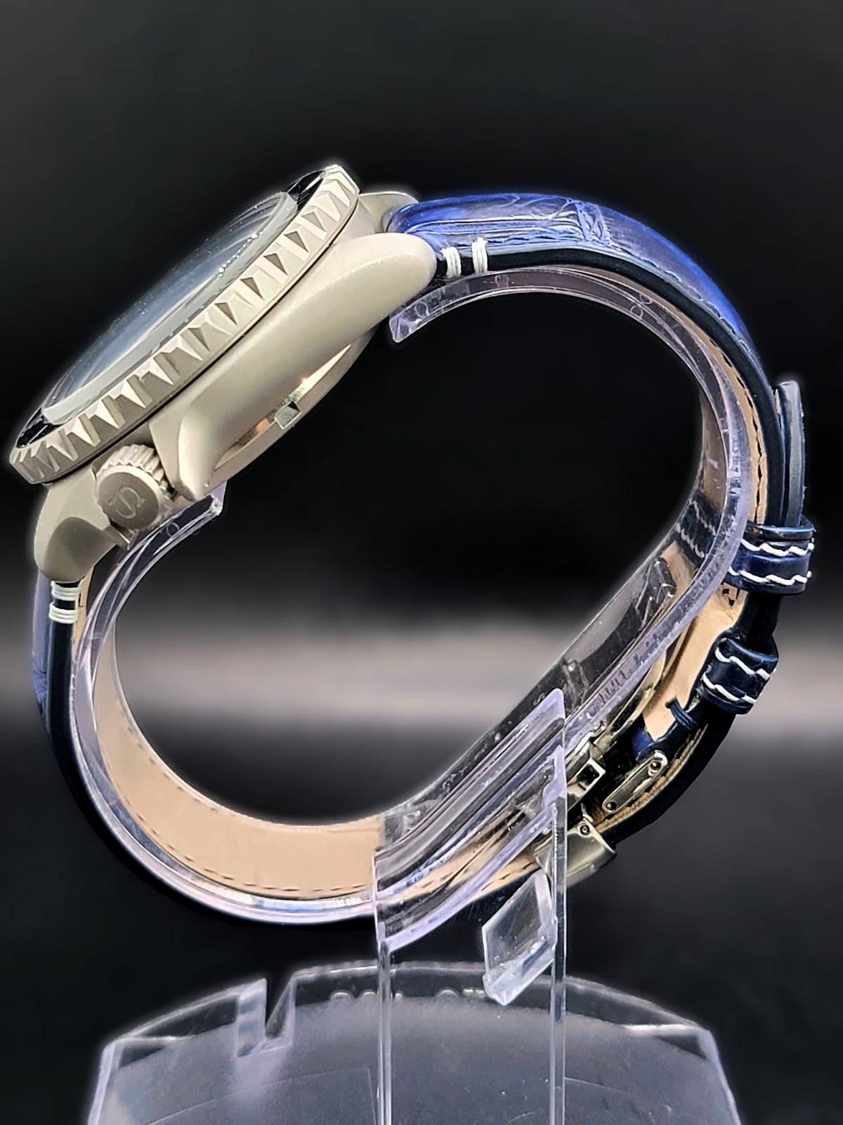 CUSTOM PREMIER SEIKO MOD - WHITE n PATEK BLUE CAMO