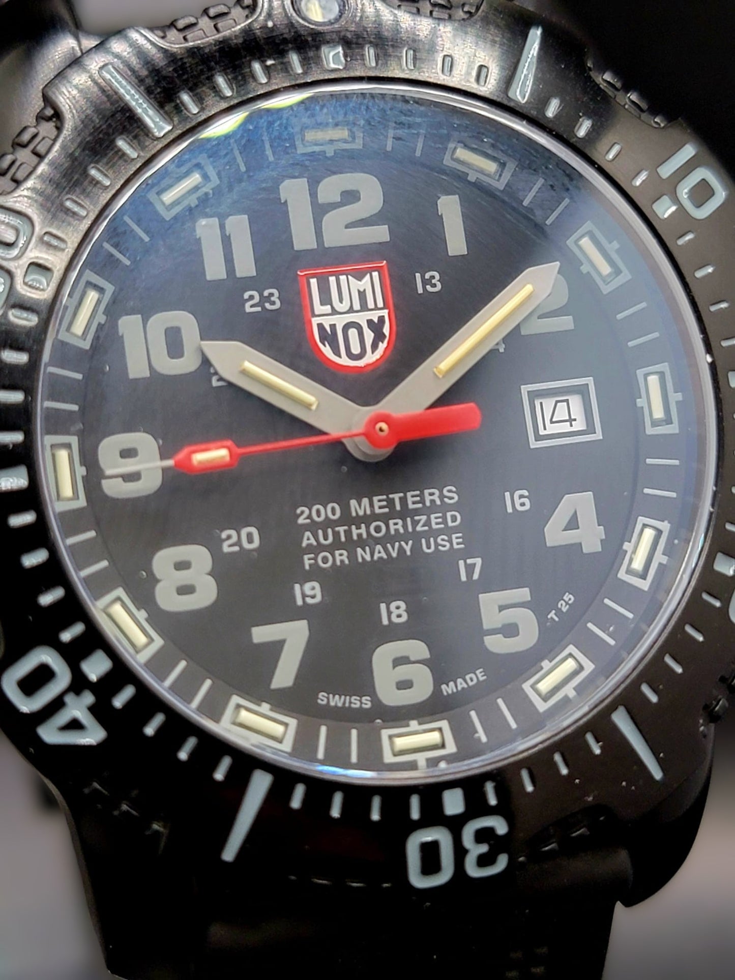 Luminox Navy Seal ANU 45mm Steel Black Dial Quartz Mens Watch XS.4221.NV.F