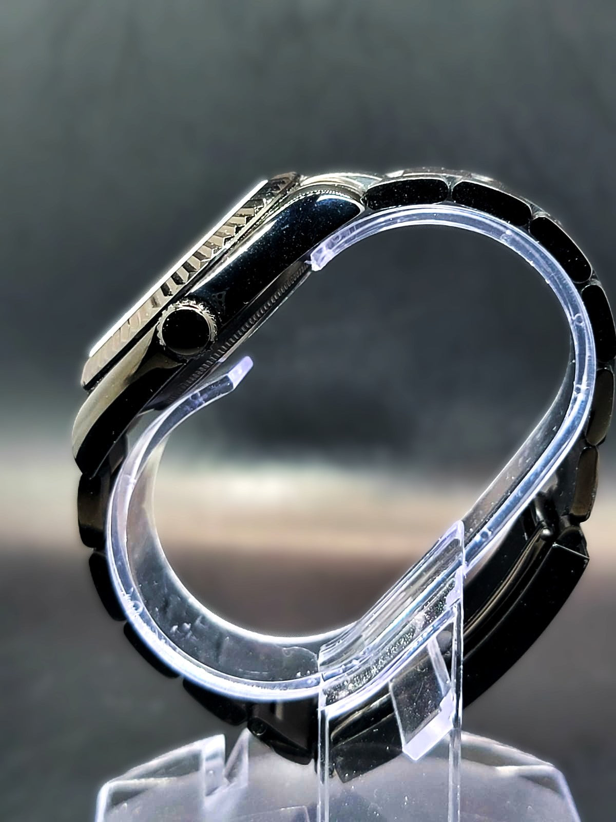 Seiko MOD Black Case with Silver Dial