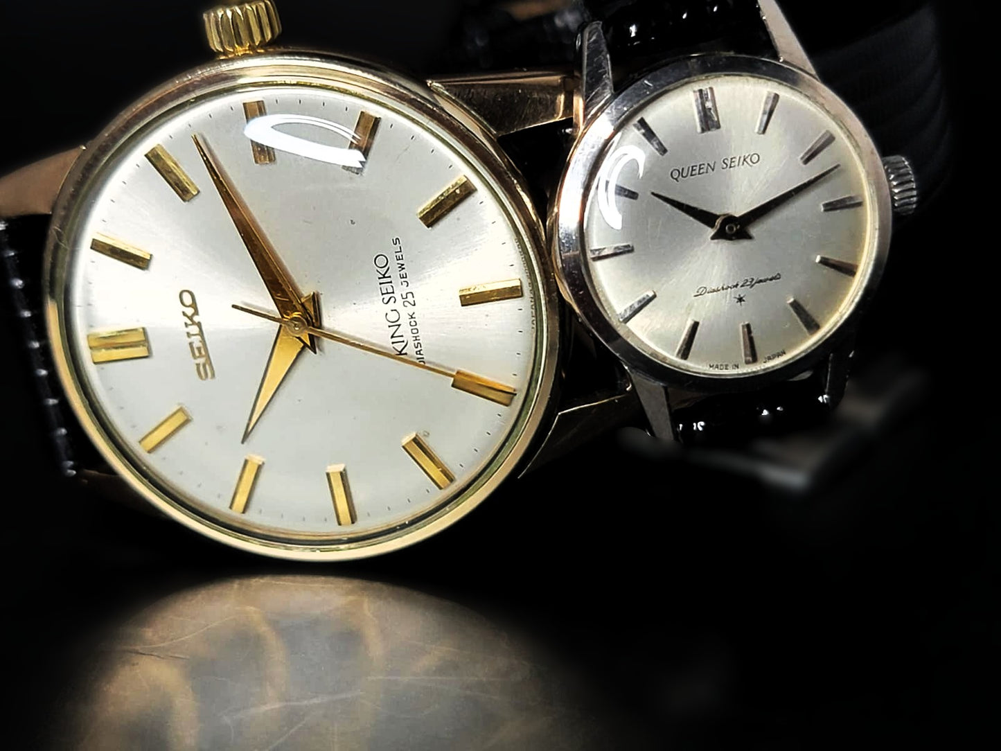 NEAR MINT 1965 King Seiko and Queen Seiko SET from Tokyo's Flagship Store Waco - Seiko Store