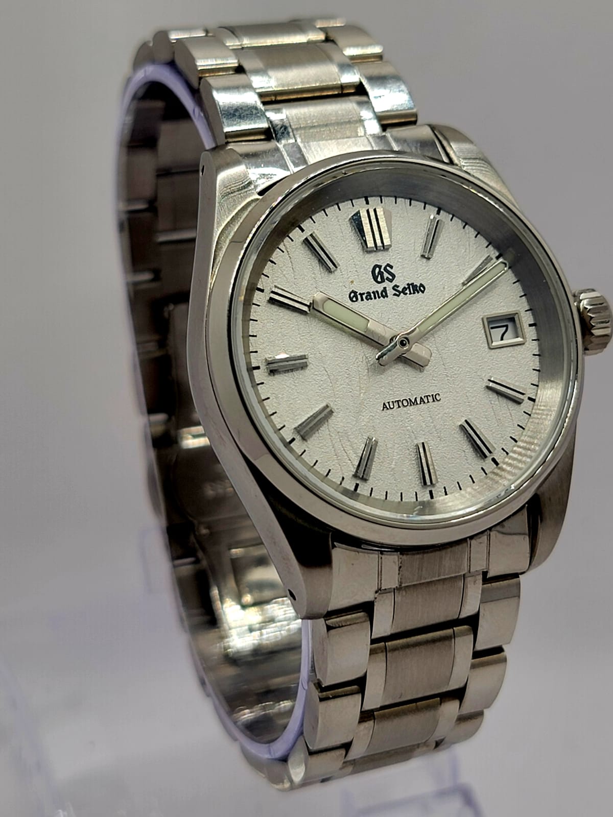 CUSTOM MOD (GRAND SEIKO HERITAGE ) WHITE TEXTURED 38mm DIAL AUTOMATIC NH35A MOVEMENT NEW