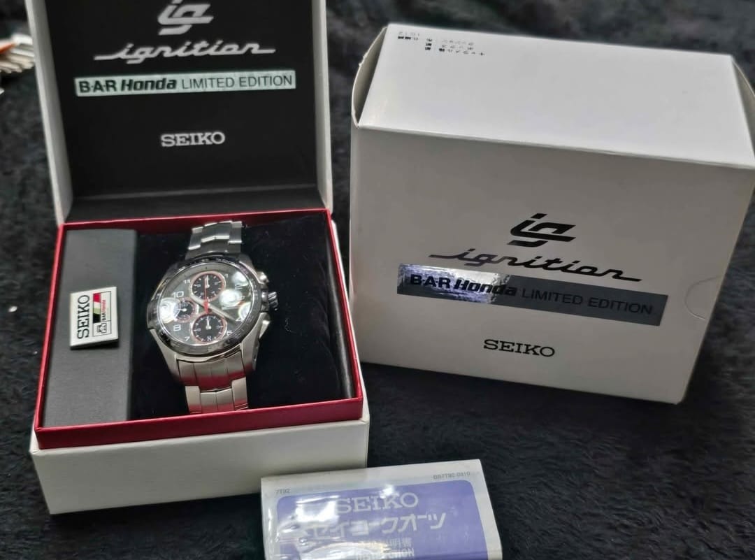 Seiko Ignition BAR Honda F1 Racing Team = Limited Edition # 1581/2005 Made