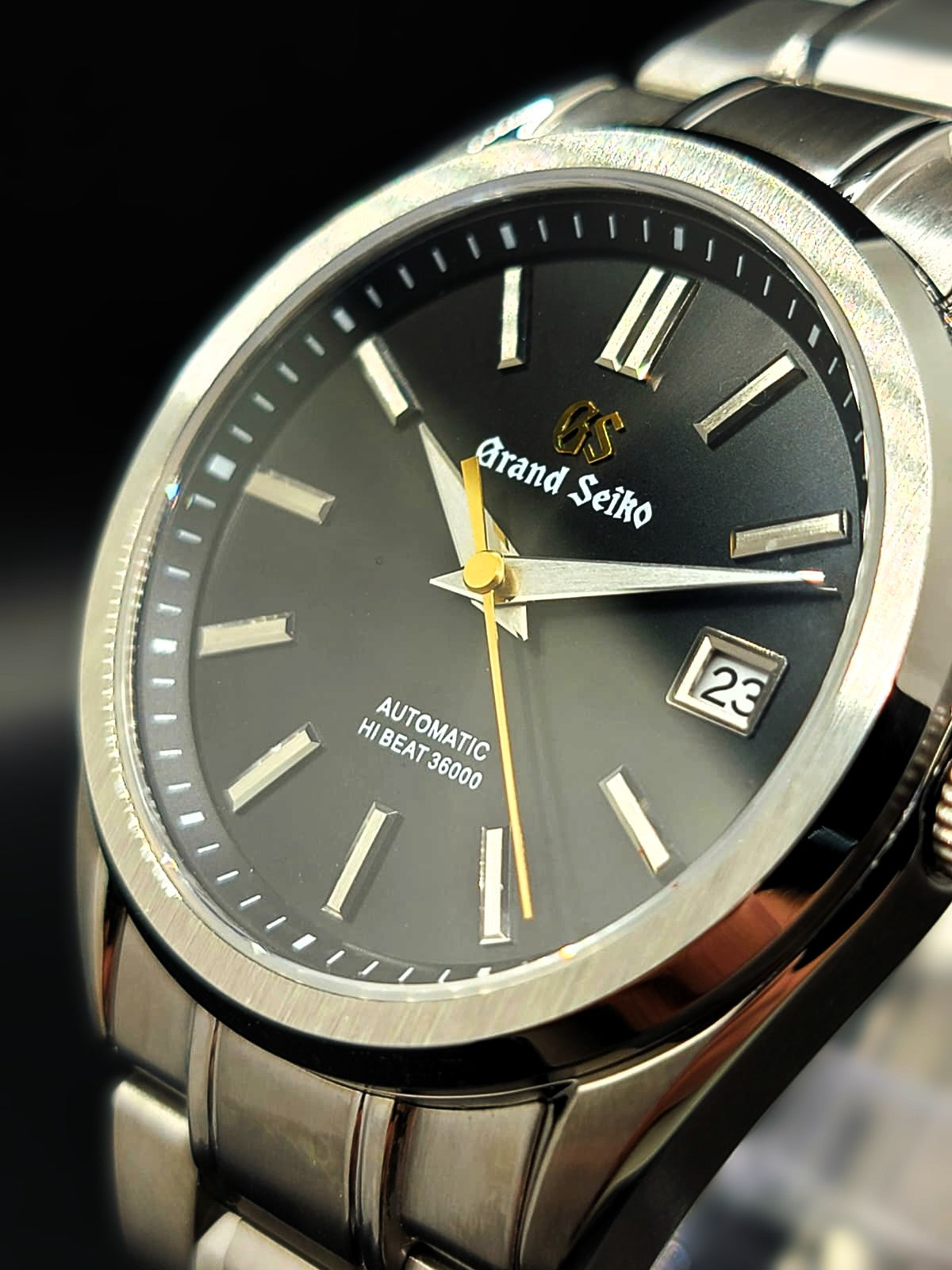 CUSTOM MOD GRAND SEIKO - HERITAGE - BLACK AND GOLD - AUTOMATIC WATCH