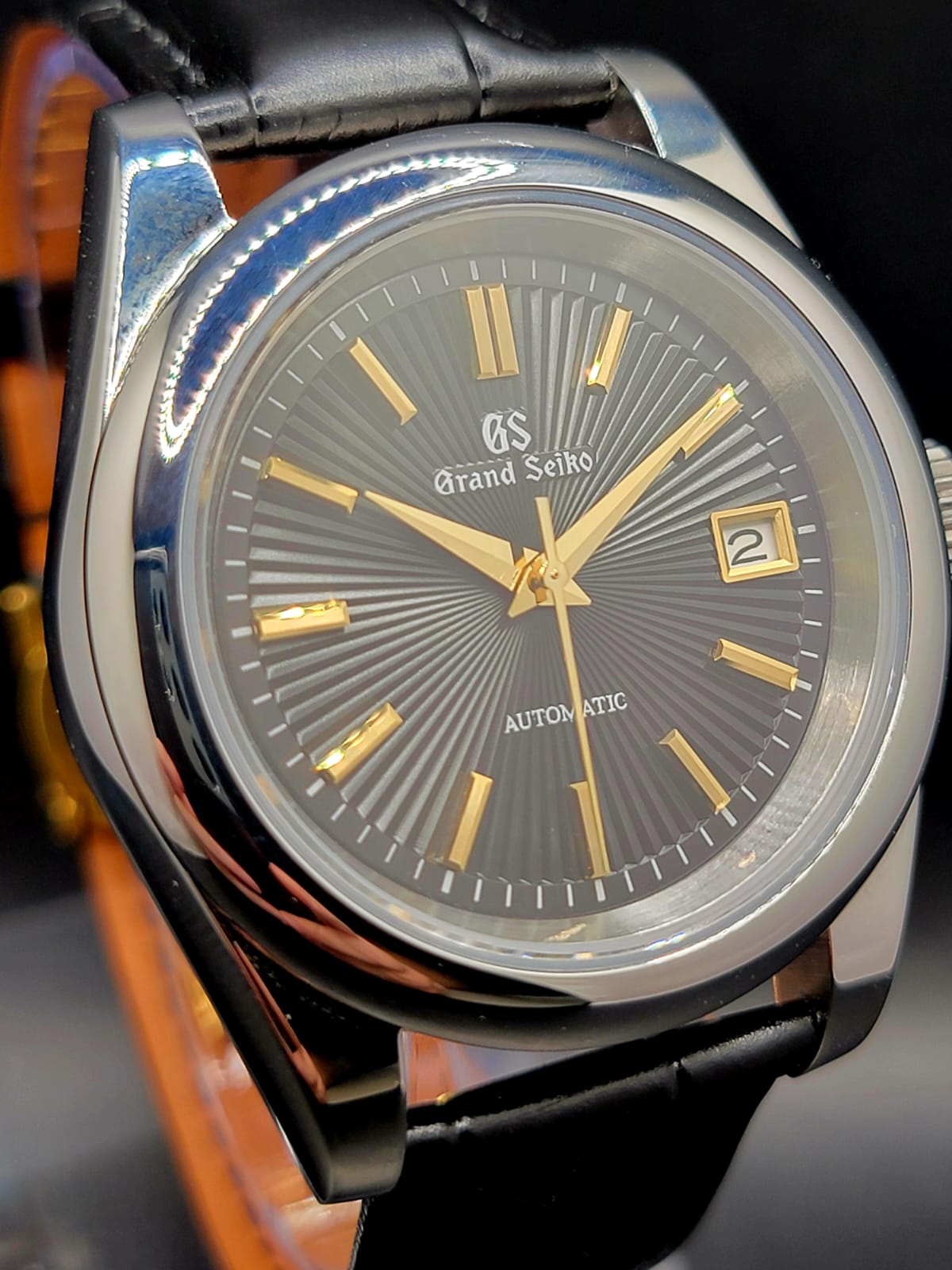 CUSTOM MOD (GRAND SEIKO HERITAGE) BLACK AND GOLD STARBUST DIAL AUTO NH35A MOVEMENT NEW (Copy)