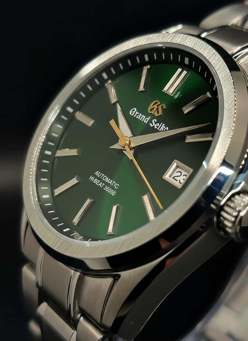 CUSTOM MOD GRAND SEIKO - HERITAGE - GREEN AND GOLD - AUTOMATIC WATCH