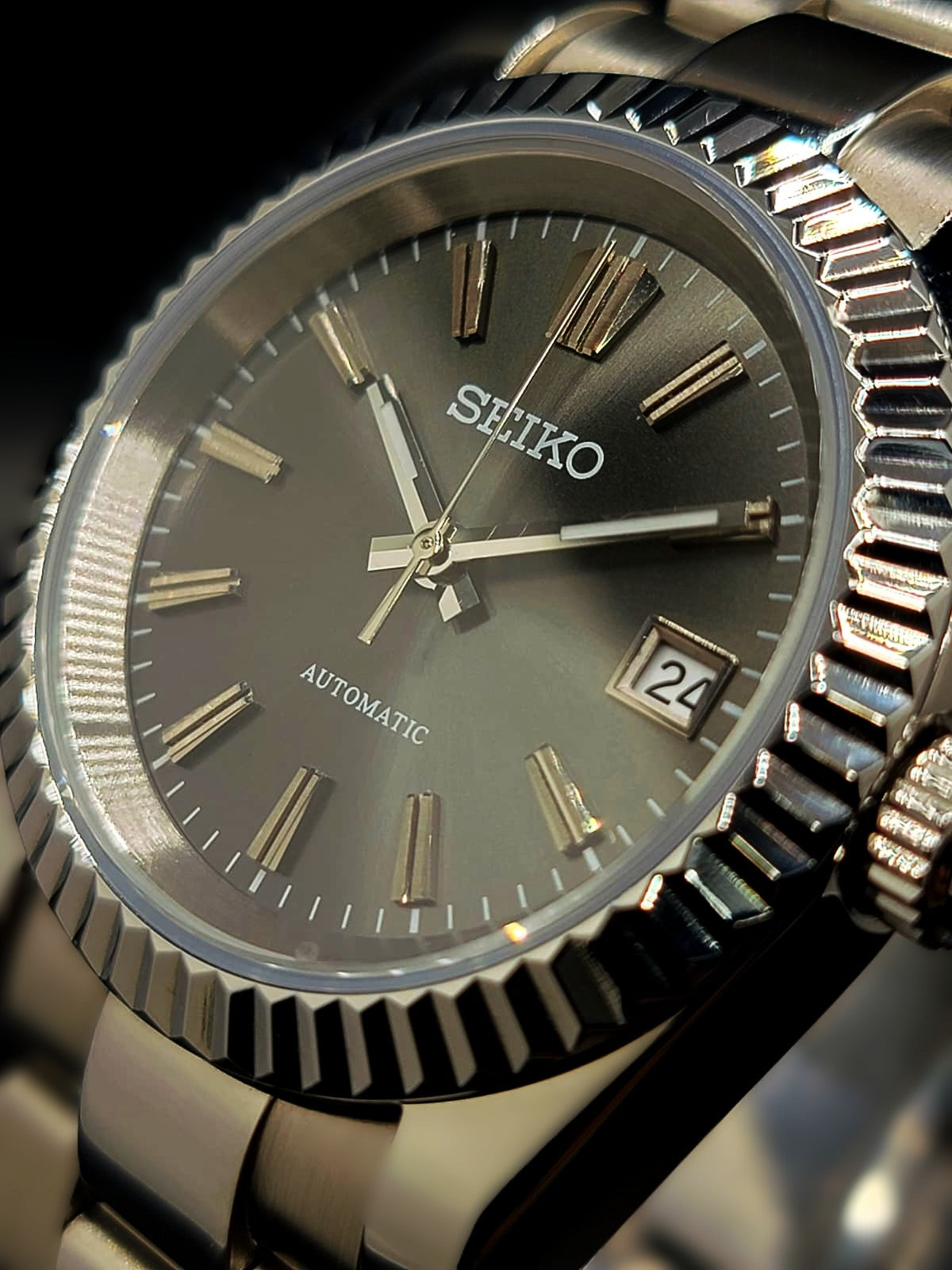 CUSTOM SEIKO MOD 100 SHADES OF GREY AUTOMATIC