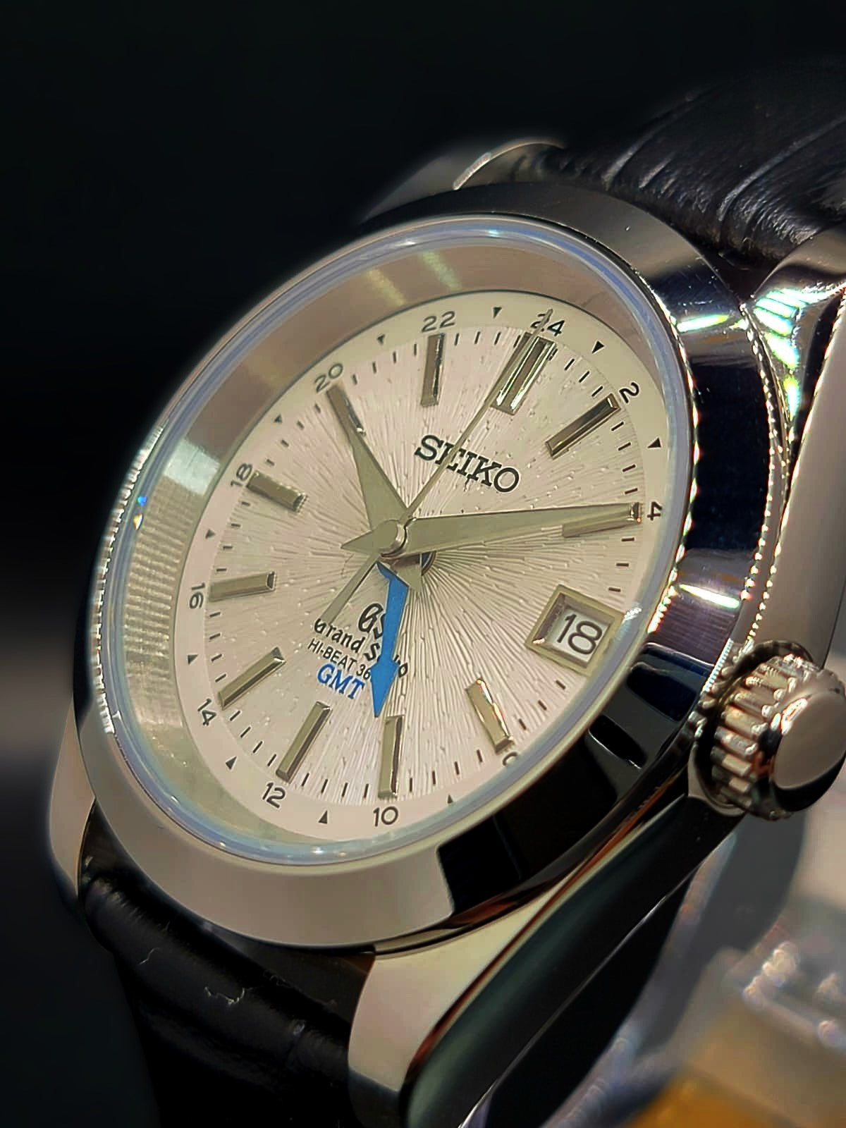 CUSTOM MOD Seiko Grand Seiko Heritage White Textured GMT