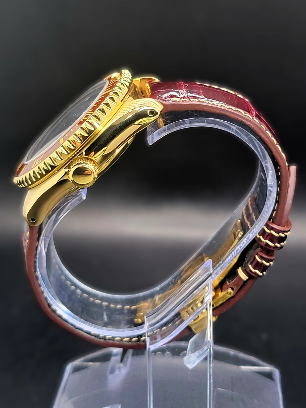 CUSTOM SEIKO MOD - ROMAN WHITE n BURGUNDY GOLD - LIMITED EDITION WHILE SUPPLIES LAST