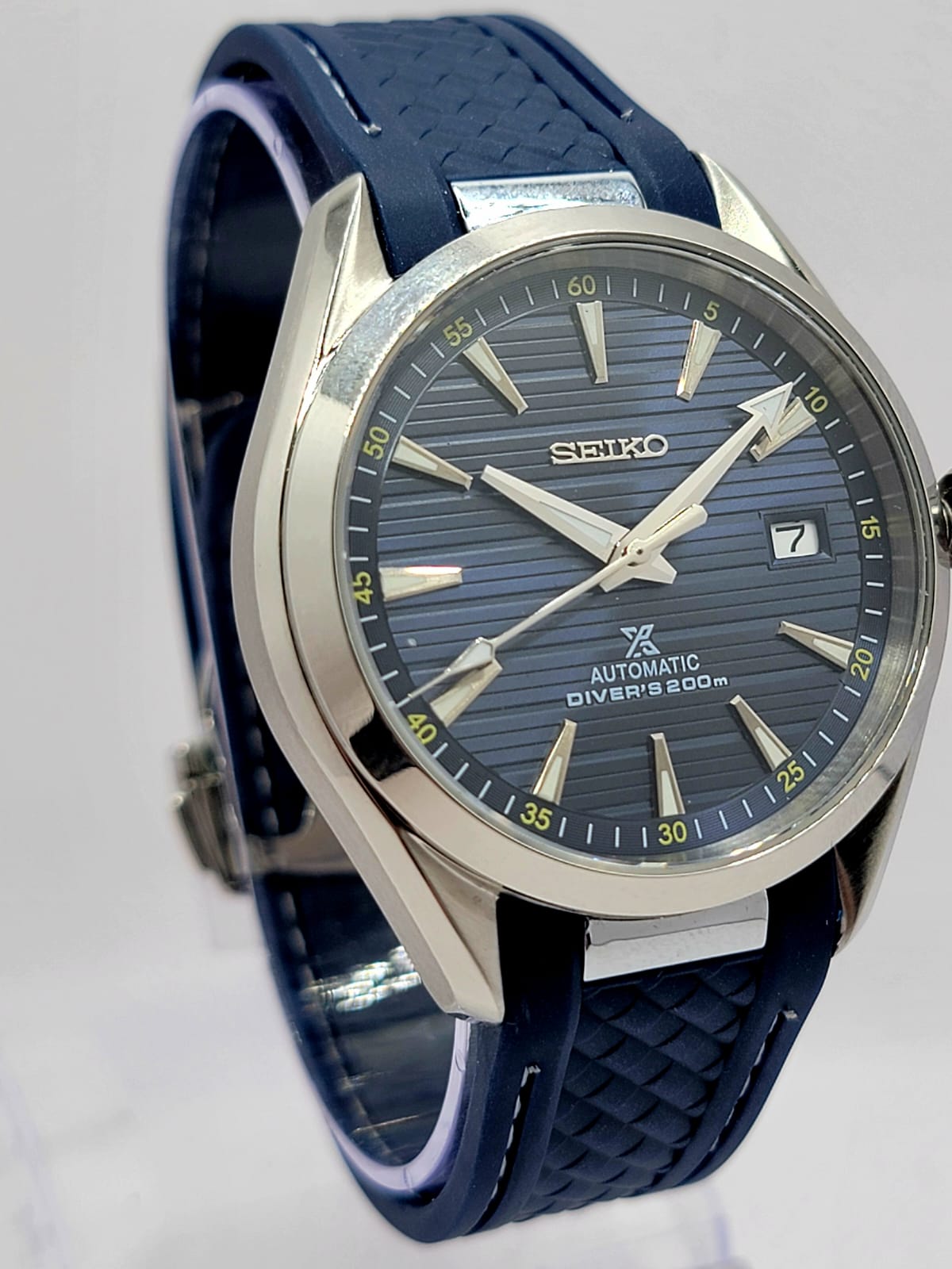 CUSTOM MOD SEAMASTER AQUA TERRA BLUE AUTOMATIC NH35 MOVEMENT NEW