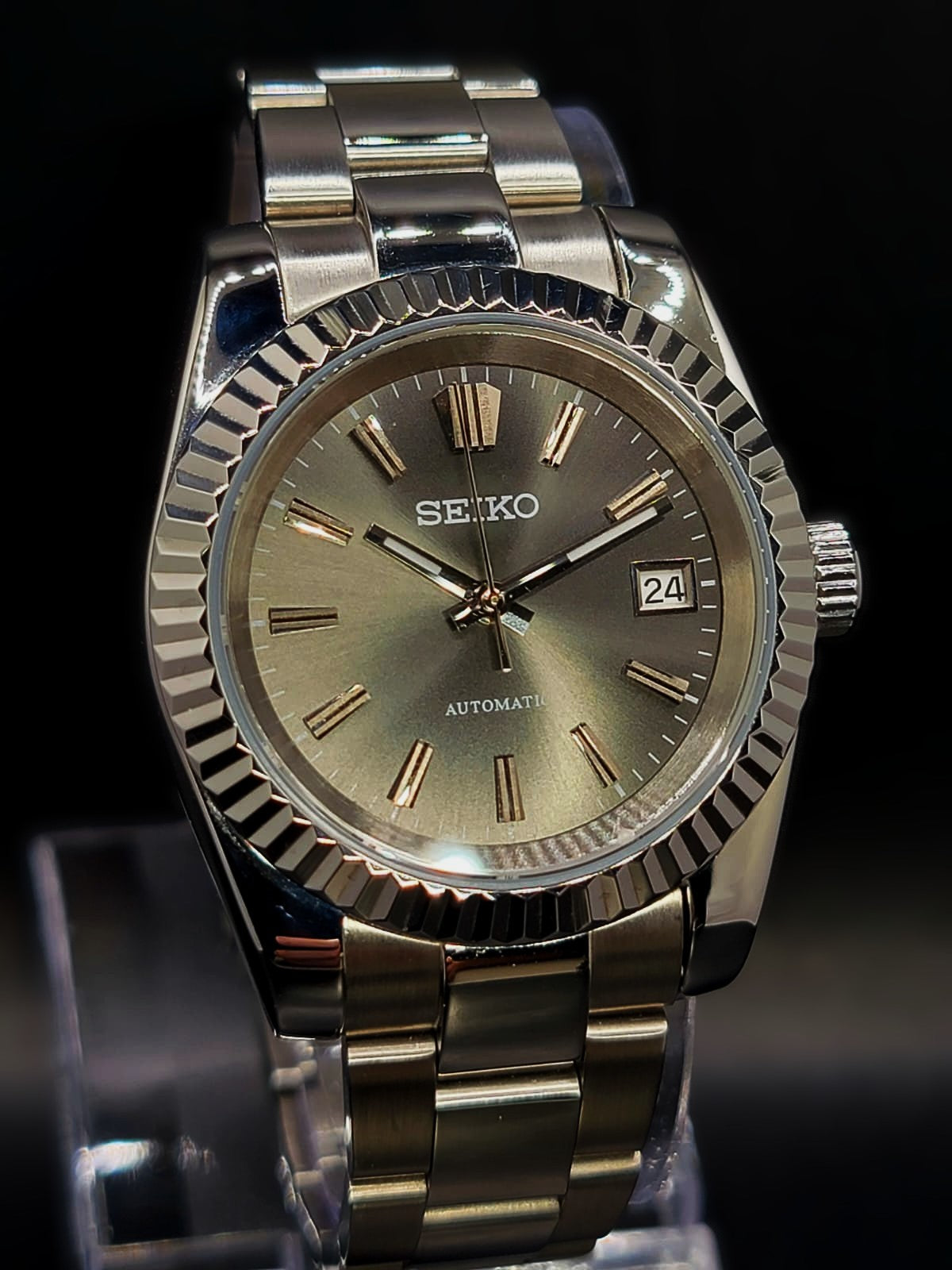 CUSTOM SEIKO MOD 100 SHADES OF GREY AUTOMATIC