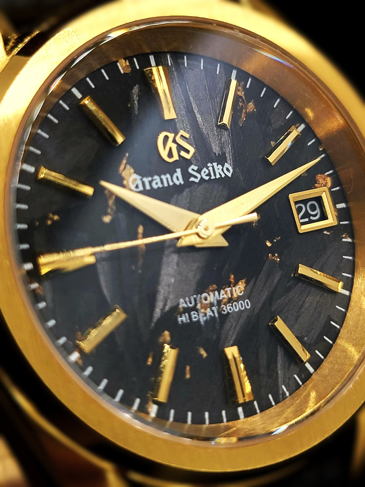 **BRAND NEW PREMIER** CUSTOM MOD 38MM (GRAND SEIKO BLACK & GOLD) HI-DEF TEXTURED DIAL AUTOMATIC NEW **BUILD TO ORDER, SERIOUS INQUIRES ONLY PLEASE**