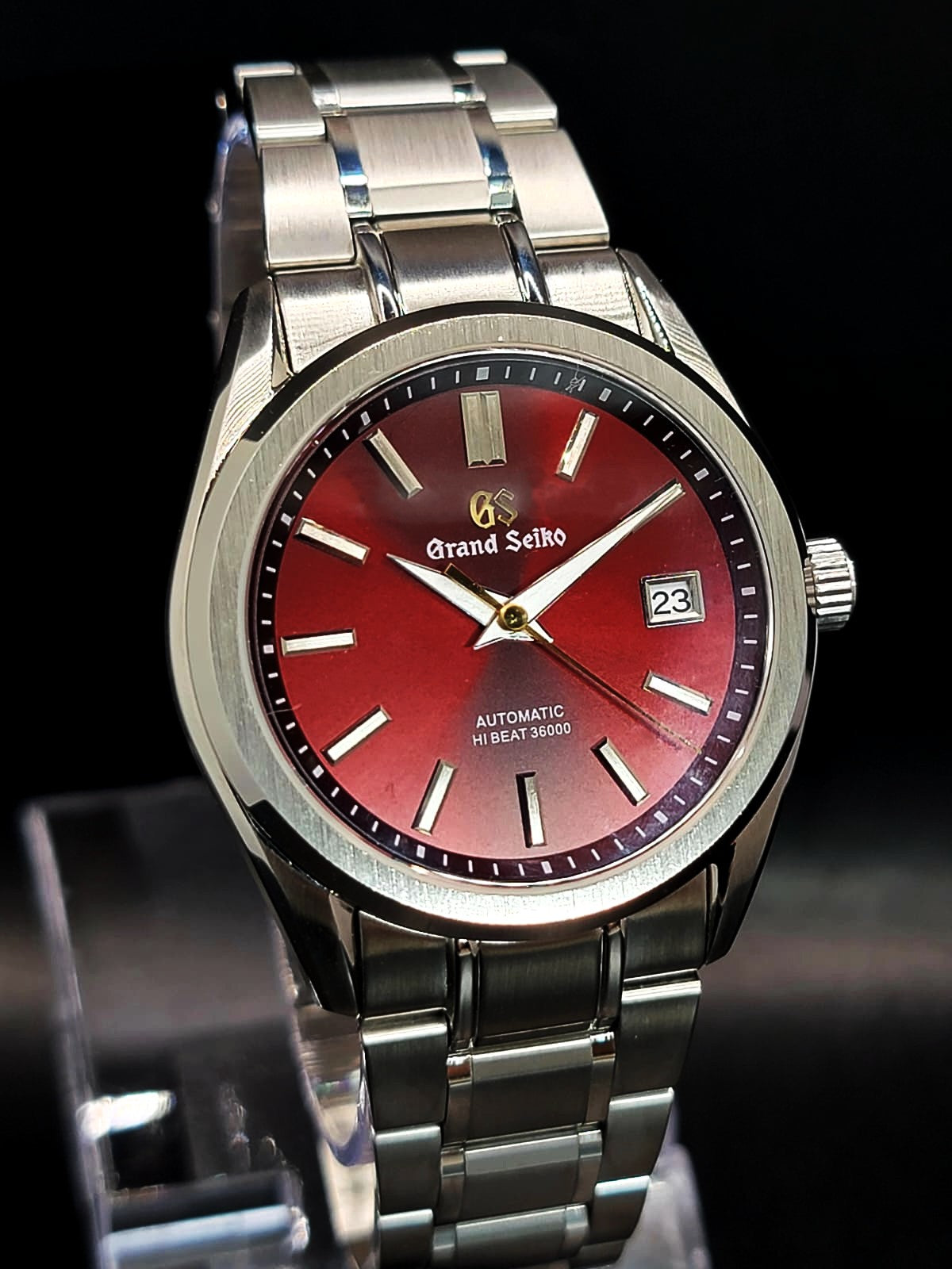 CUSTOM MOD GRAND SEIKO - HERITAGE - BURGUNDY AND GOLD - AUTOMATIC WATCH