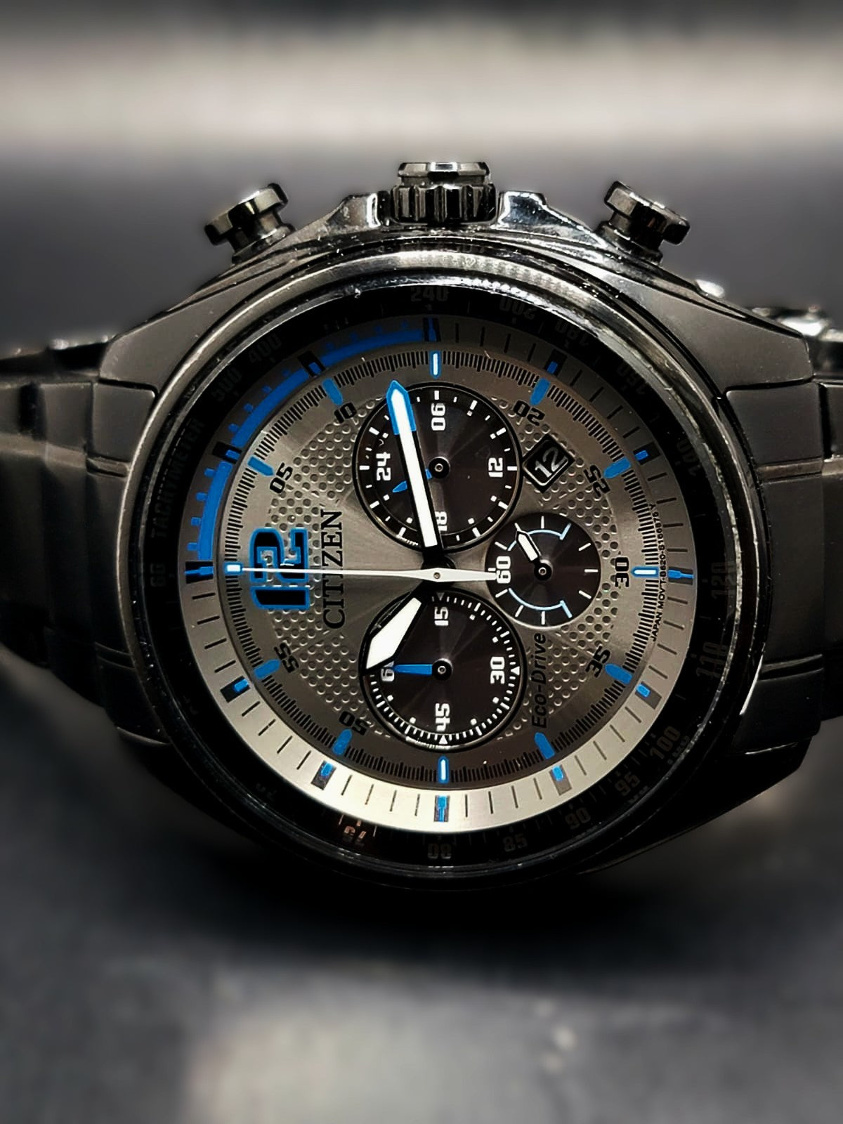 Citizen B620-S105854 Eco-DRIVE Mens Black/Blue Solar Watch