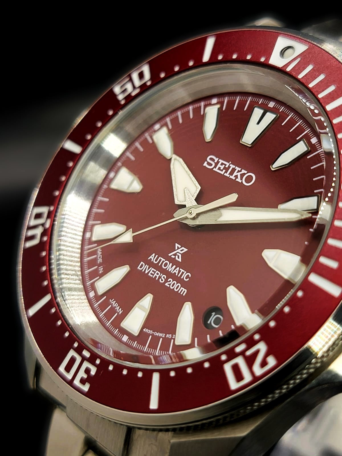 Seiko Samurai Prospex Automatic Diver Watch Red, 41.7mm, SRPL11
