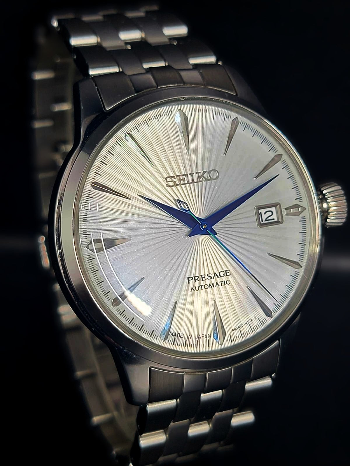 Seiko Presage Automatic Silver Dial Stainless Steel Men's Watch SRPB77