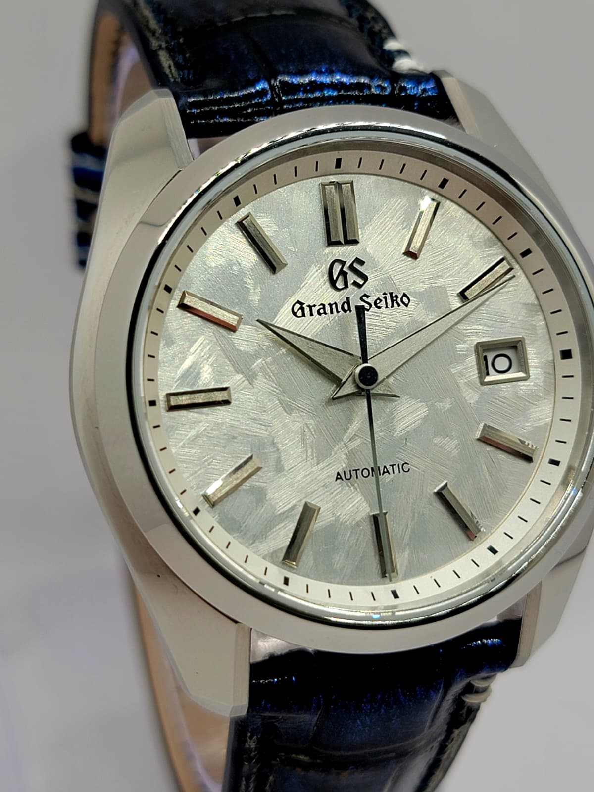 CUSTOM MOD Grand Seiko Shunbun Series with L.E. Hand Made Galaxy Blue Leather - Automatic