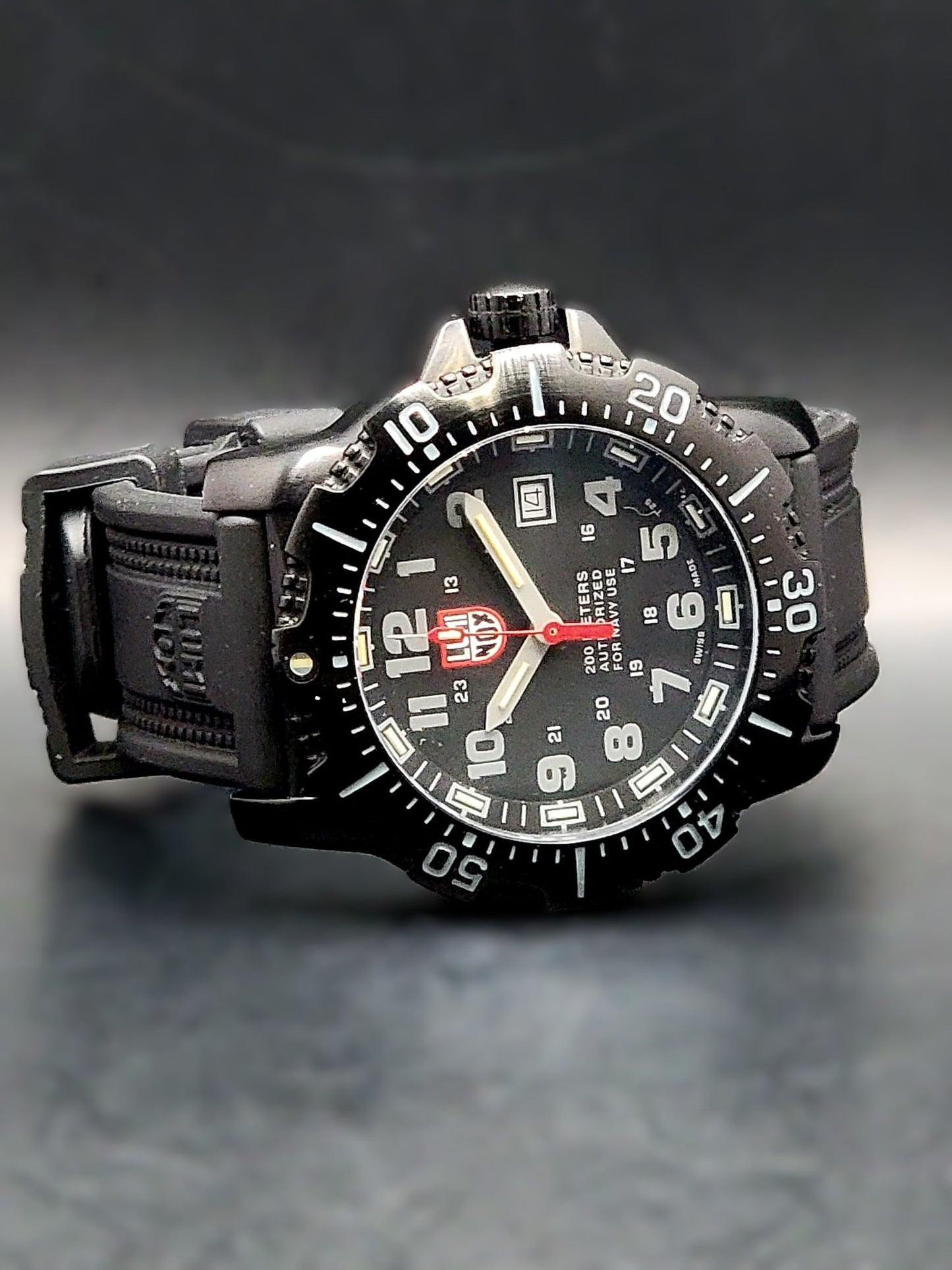 Luminox Navy Seal ANU 45mm Steel Black Dial Quartz Mens Watch XS.4221.NV.F