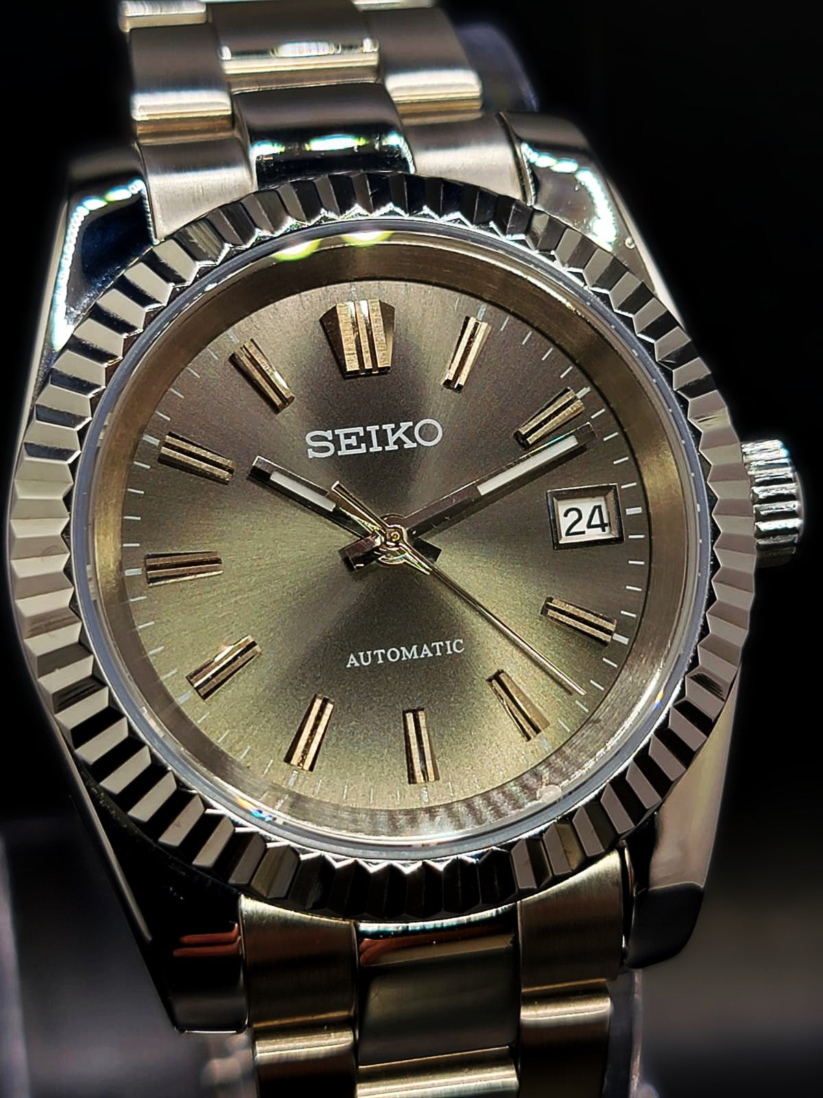 CUSTOM SEIKO MOD 100 SHADES OF GREY AUTOMATIC