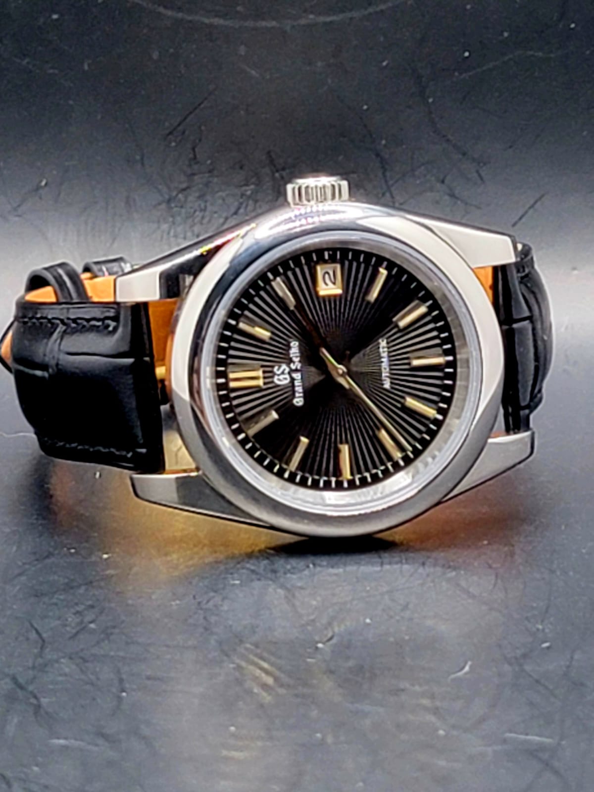 CUSTOM MOD (GRAND SEIKO HERITAGE) BLACK AND GOLD STARBUST DIAL AUTO NH35A MOVEMENT NEW (Copy)