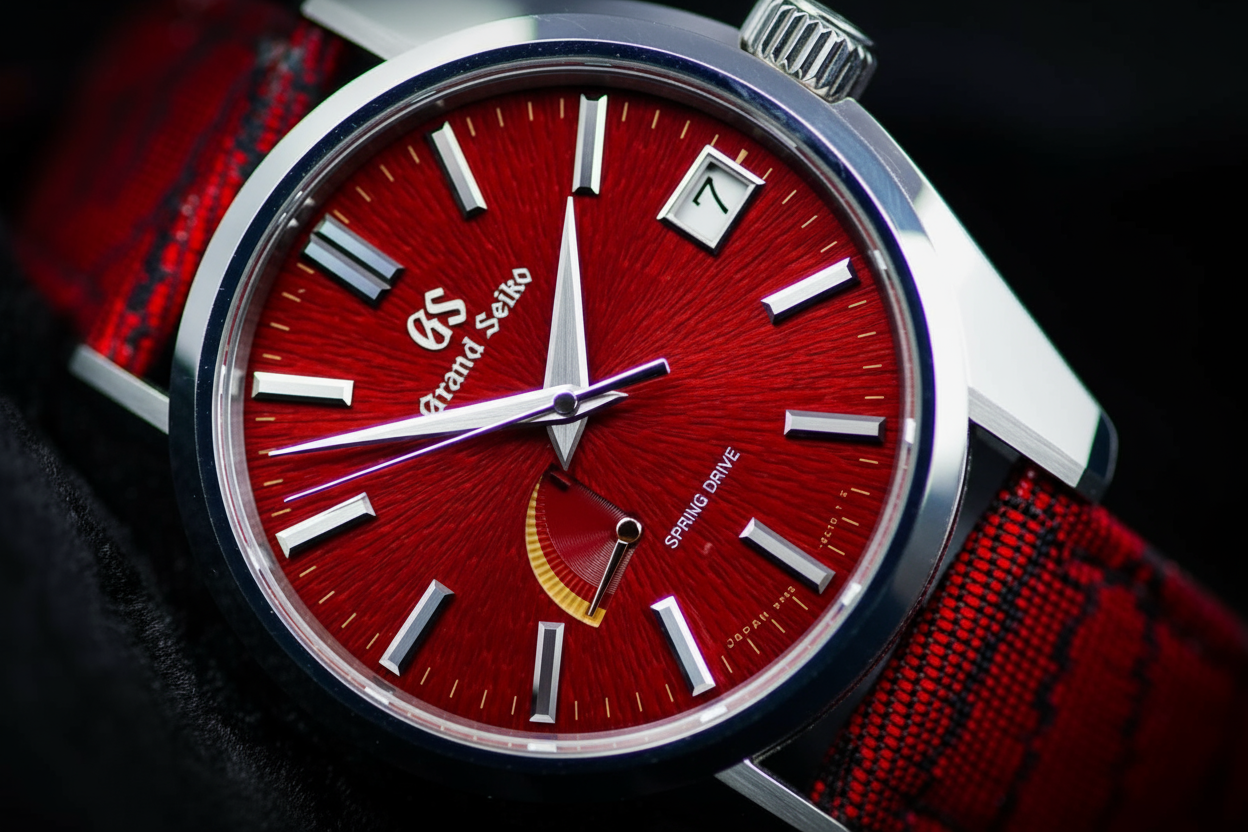 Grand Seiko Heritage Collection Spring Drive Heritage Collection Katana Red Complete BOX SET USA Limited Edition 199/500 Made World Wide