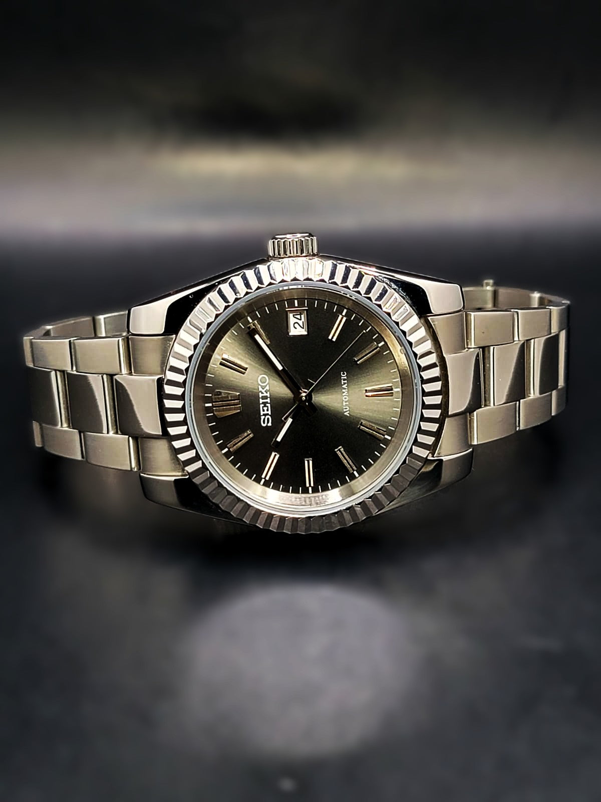 CUSTOM SEIKO MOD 100 SHADES OF GREY AUTOMATIC