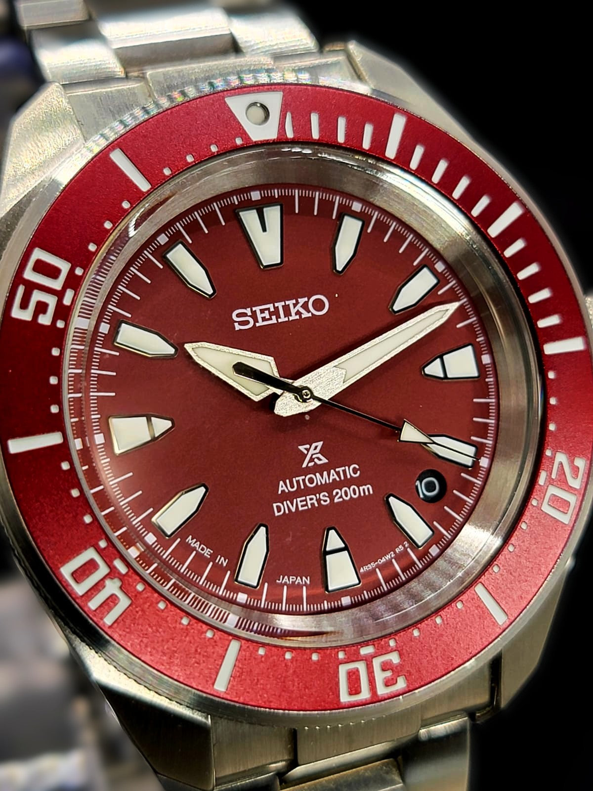 Seiko Samurai Prospex Automatic Diver Watch Red, 41.7mm, SRPL11